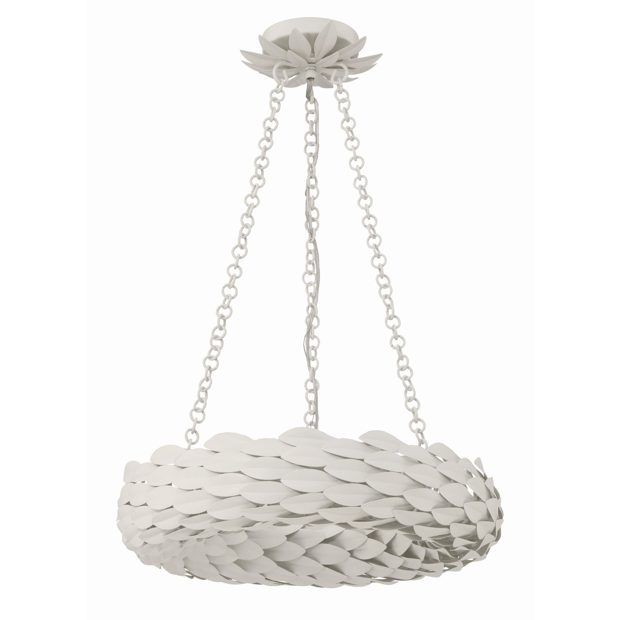 Broche 18'' LED Matte White Chandelier White 18"W x 3.75"H x 18"D