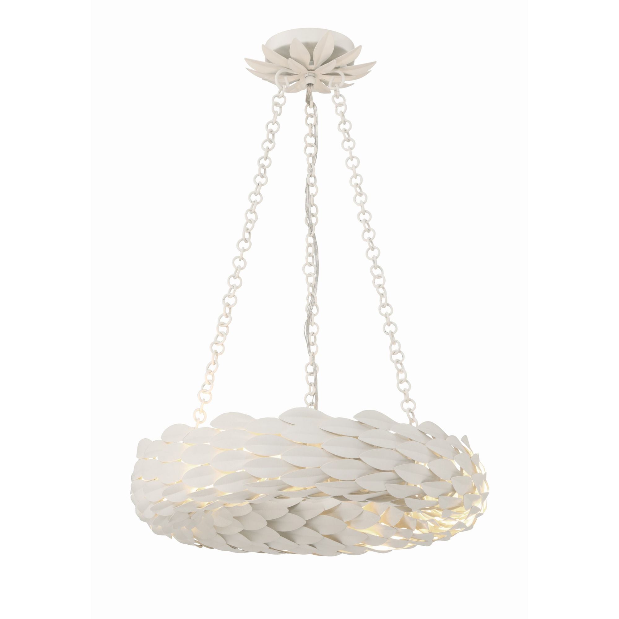 Broche 18'' LED Matte White Chandelier White 18"W x 3.75"H x 18"D