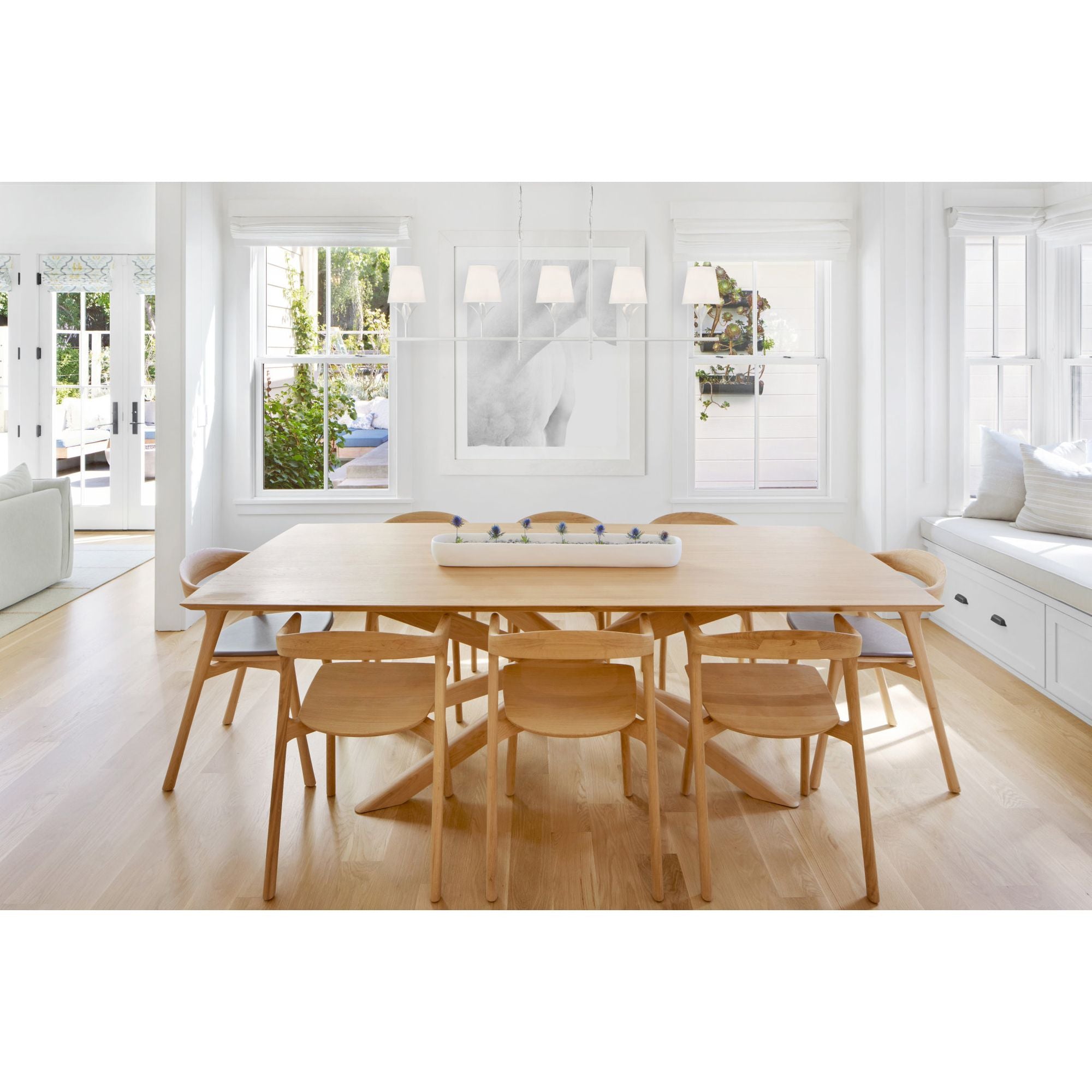 Broche 53.5'' Matte White Linear Chandelier White 53.5"W x 21"H x 6"D