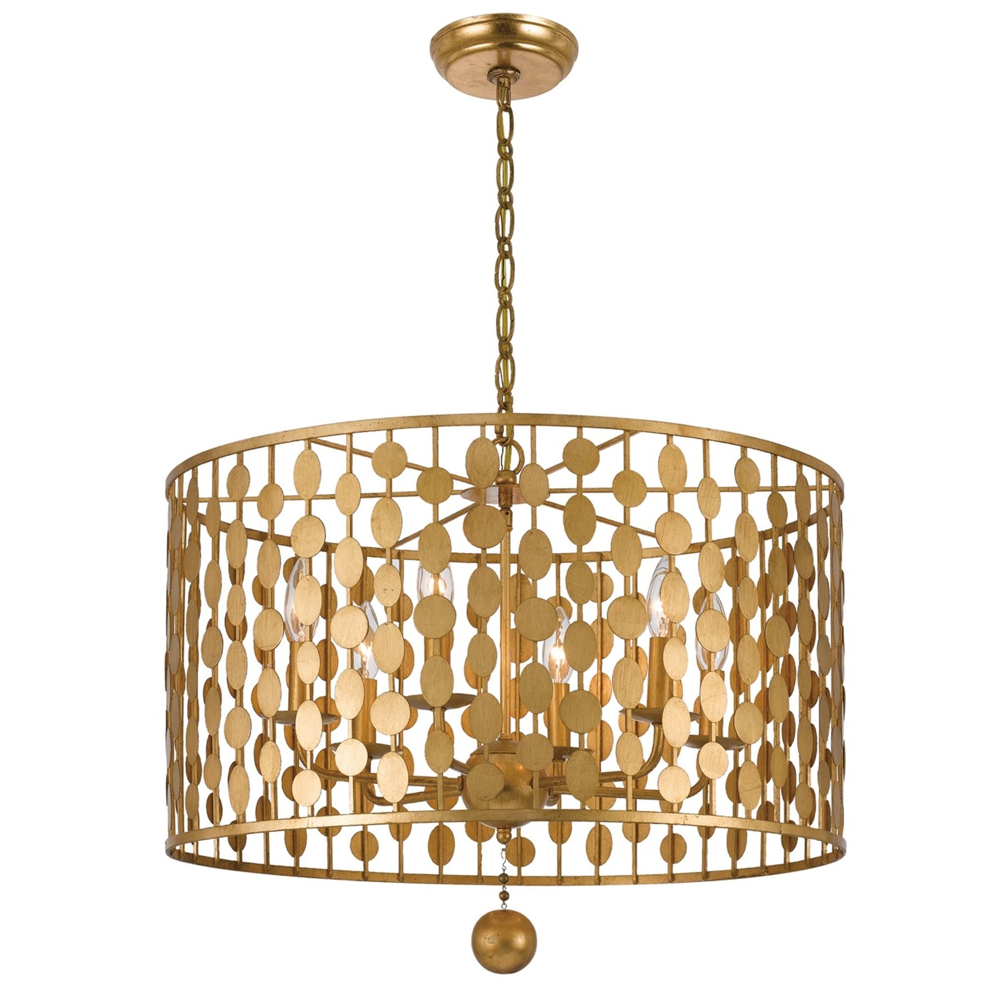 Layla 23.75'' Antique Gold Chandelier Gold 23.75"W x 18.75"H x 23.75"D