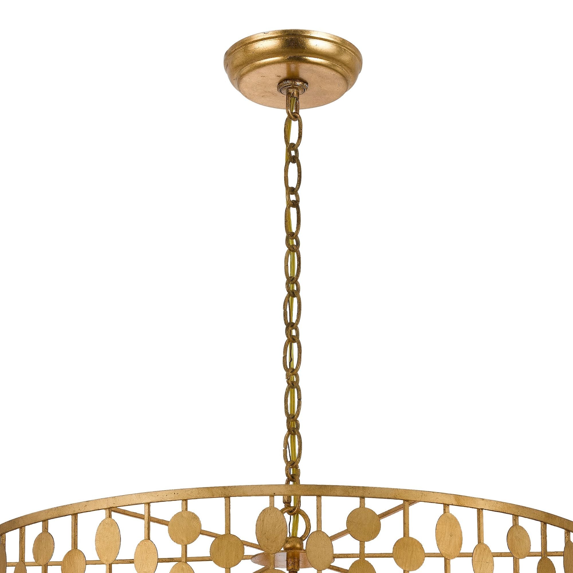Layla 23.75'' Antique Gold Chandelier Gold 23.75"W x 18.75"H x 23.75"D