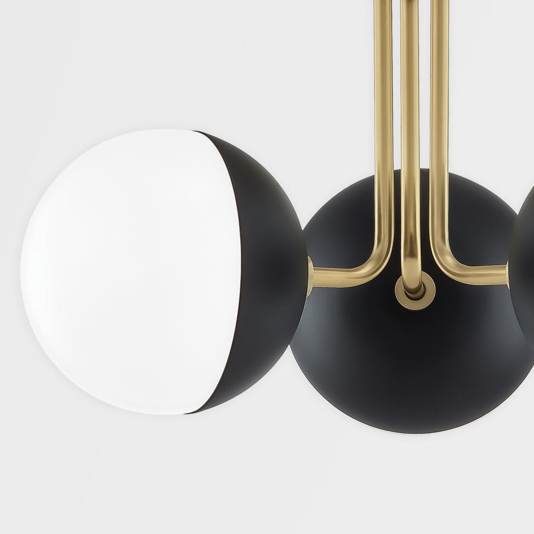 Renee 2-Light Wall Sconce in Aged Brass/Black 6L x 6.75W x 22H