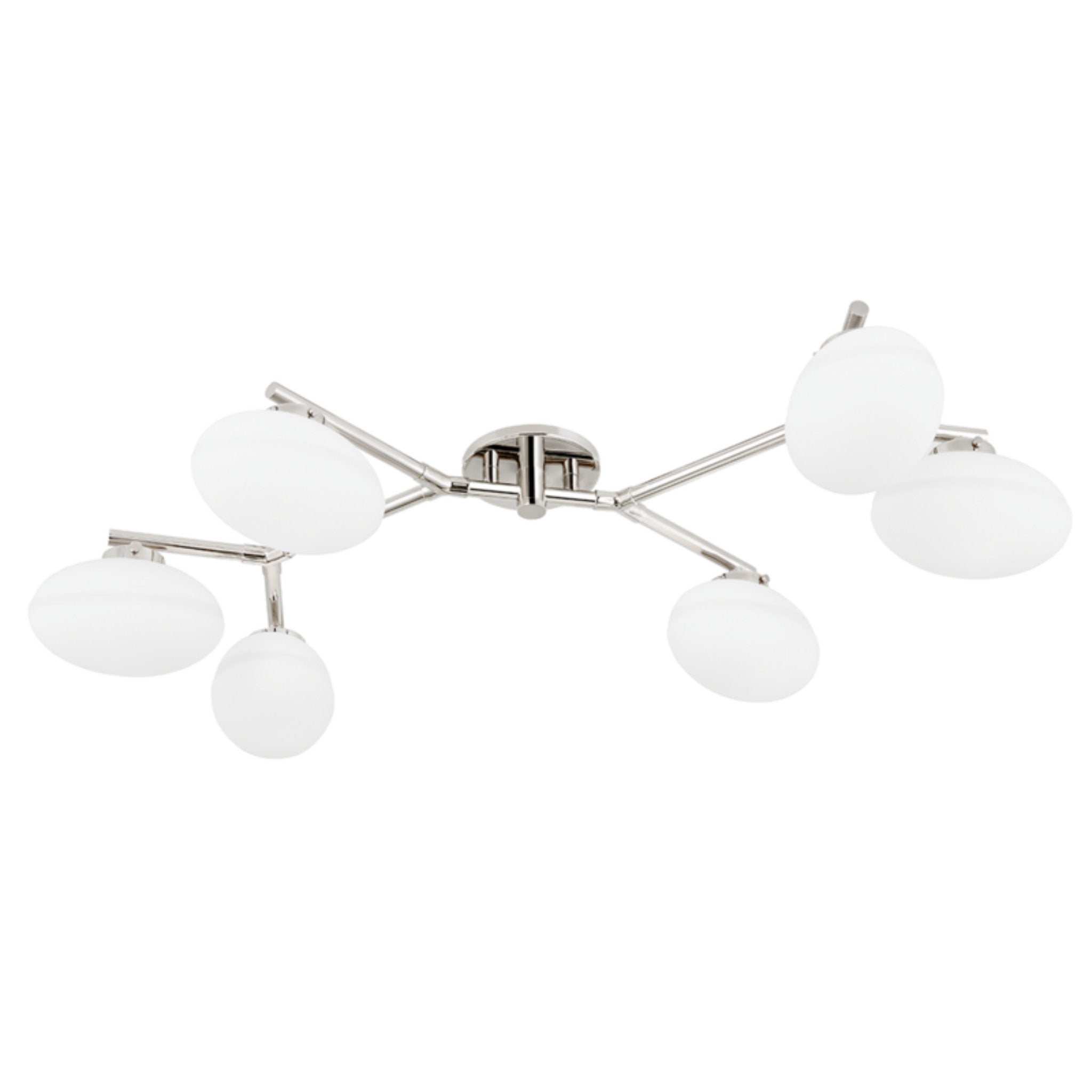Wagner 6-Light Semi Flush in Polished Nickel 40.88L x 33.75W x 7.75H