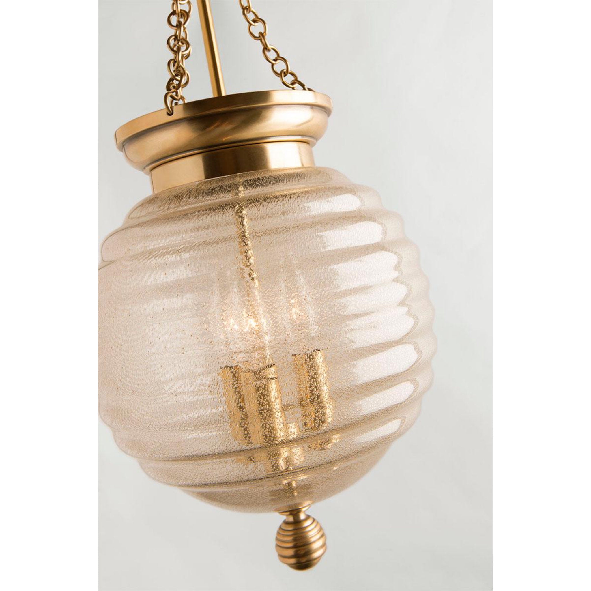 Coolidge 3-Light Flush Mount in Aged Brass 10L x 10W x 14.5H