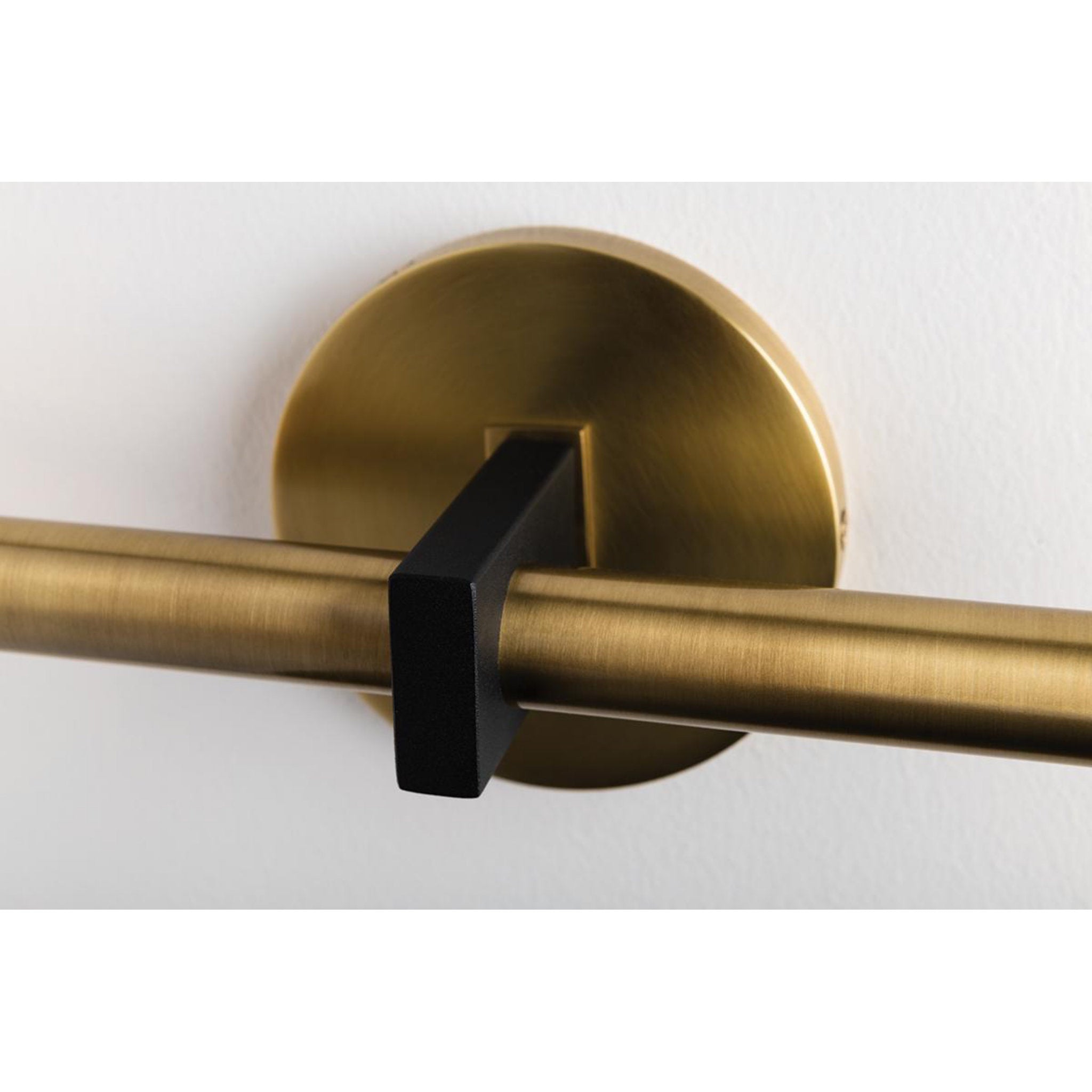 Colette 2-Light Wall Sconce in Aged Brass/Black 5.5L x 4.75W x 12.25H