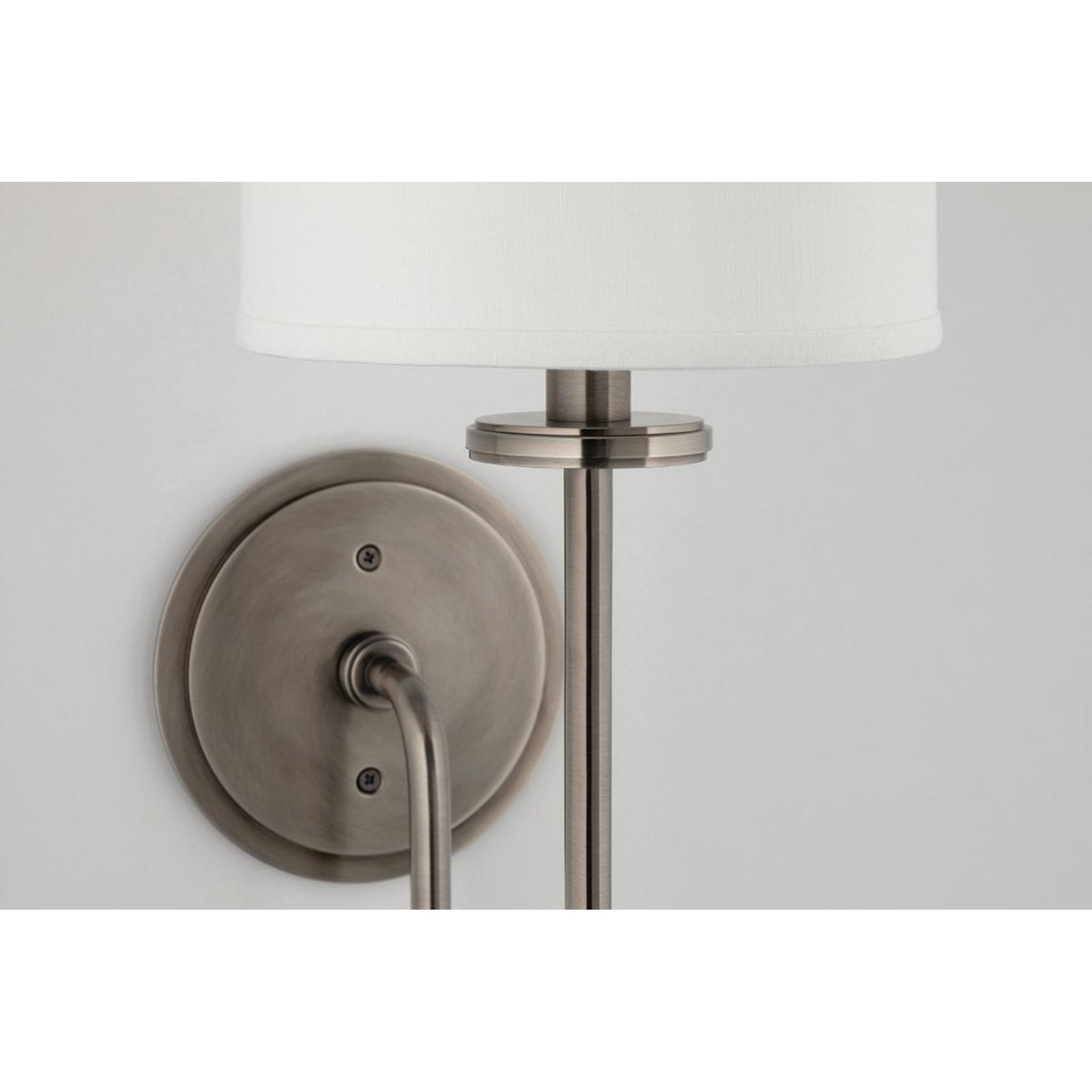 Jericho 1-Light Wall Sconce in Historic Nickel 7L x 7W x 20.5H