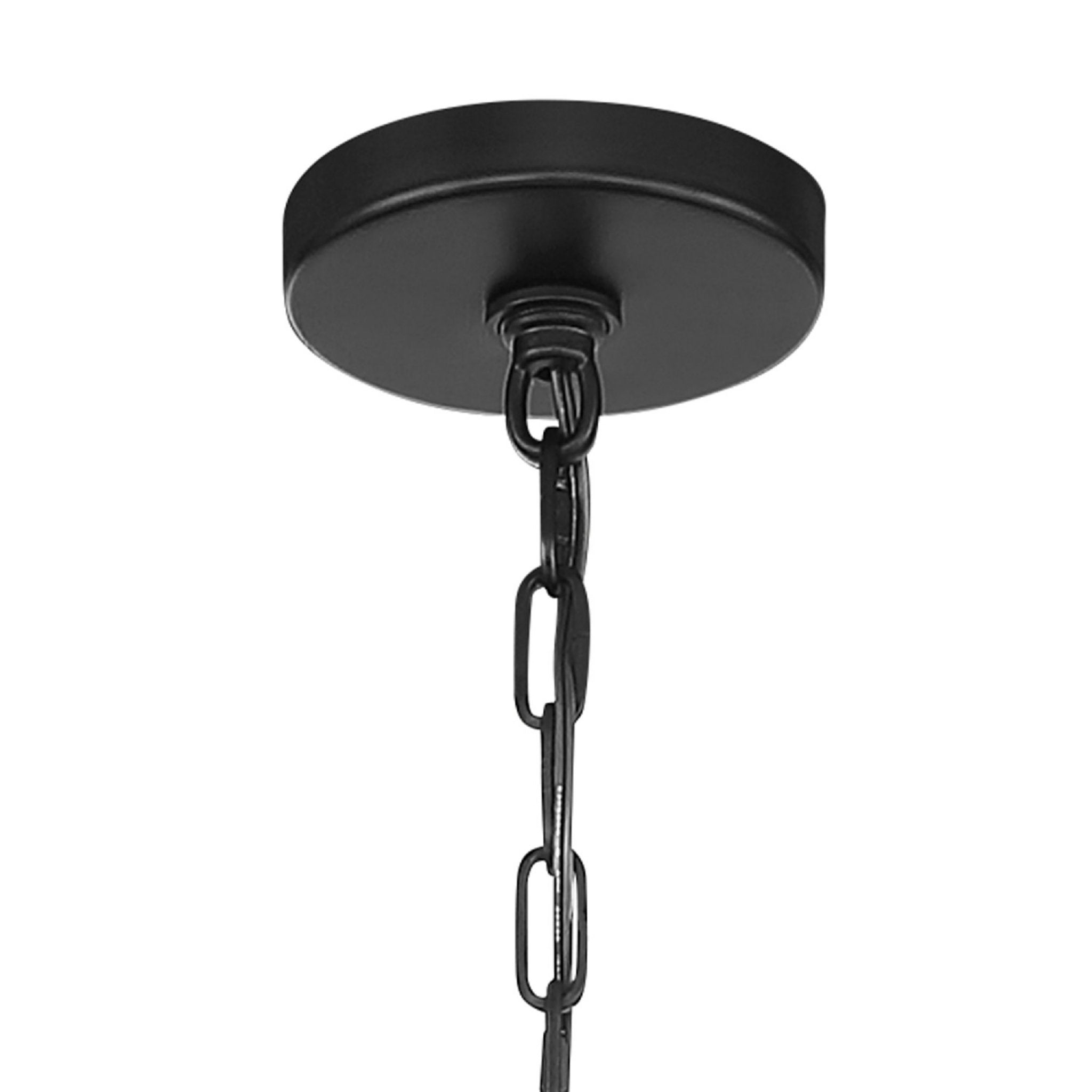 Luna 48'' Matte Black Chandelier Black 48"W x 58.5"H x 48"D