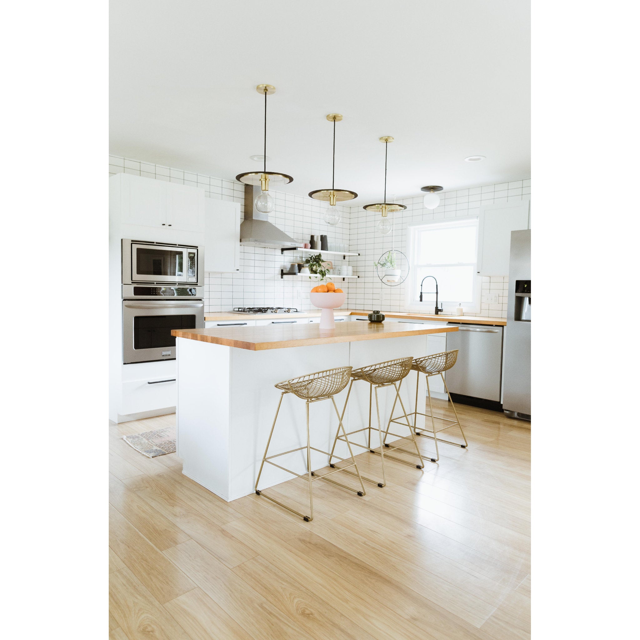 Ellis 1-Light Semi Flush in Aged Brass/Black 10.25L x 10.25W x 9.5H