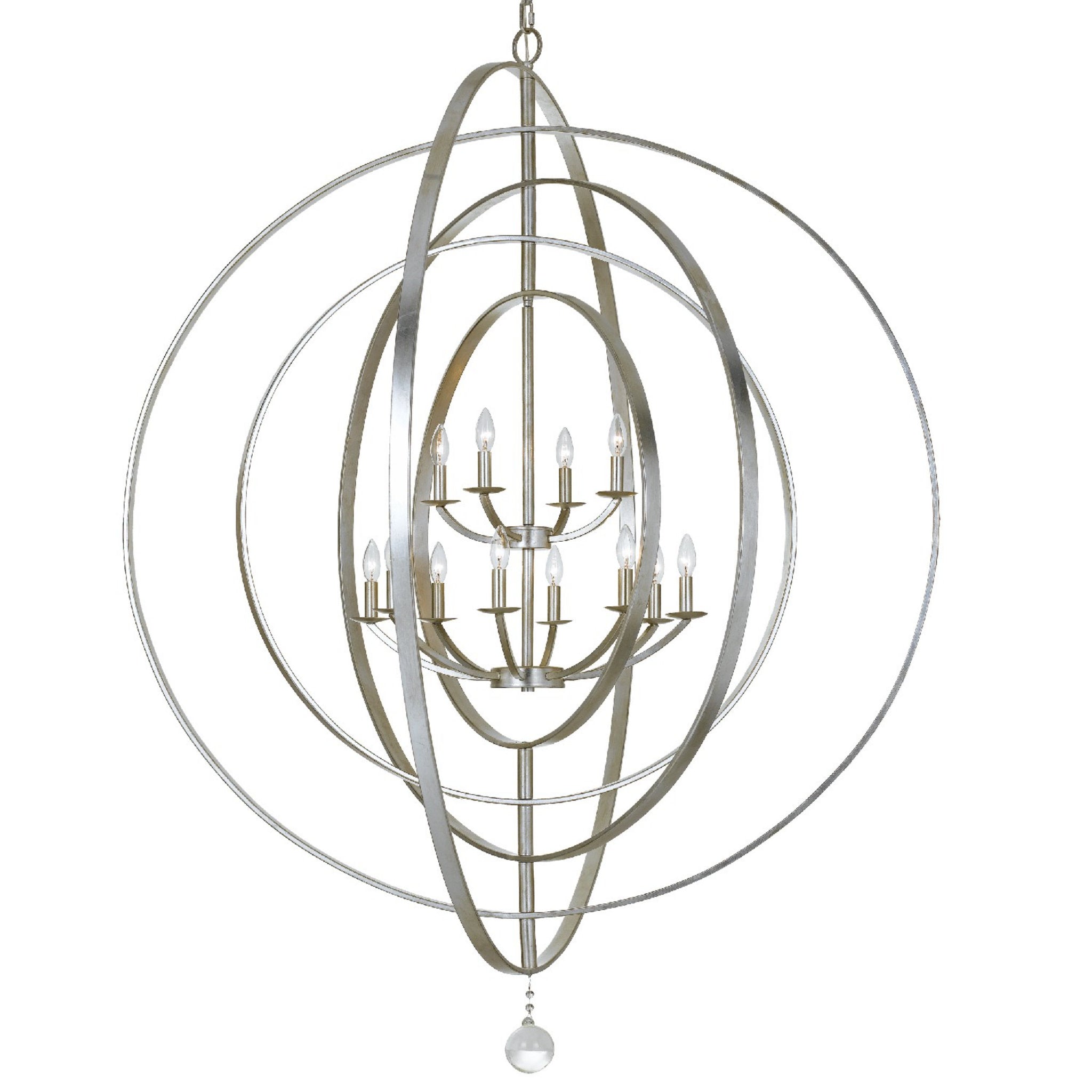 Crystorama 590-SA Luna Chandelier in Antique Silver