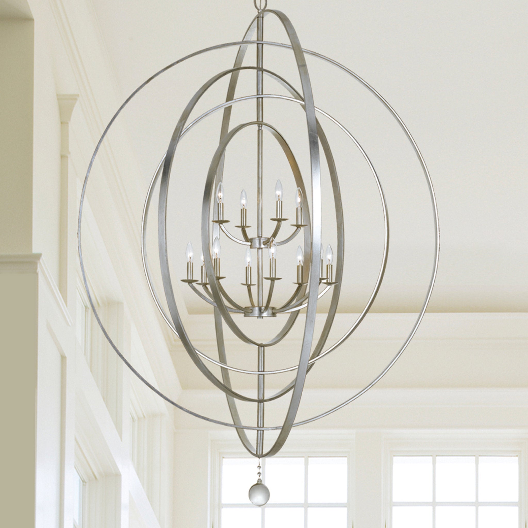 Crystorama 590-SA Luna Chandelier in Antique Silver