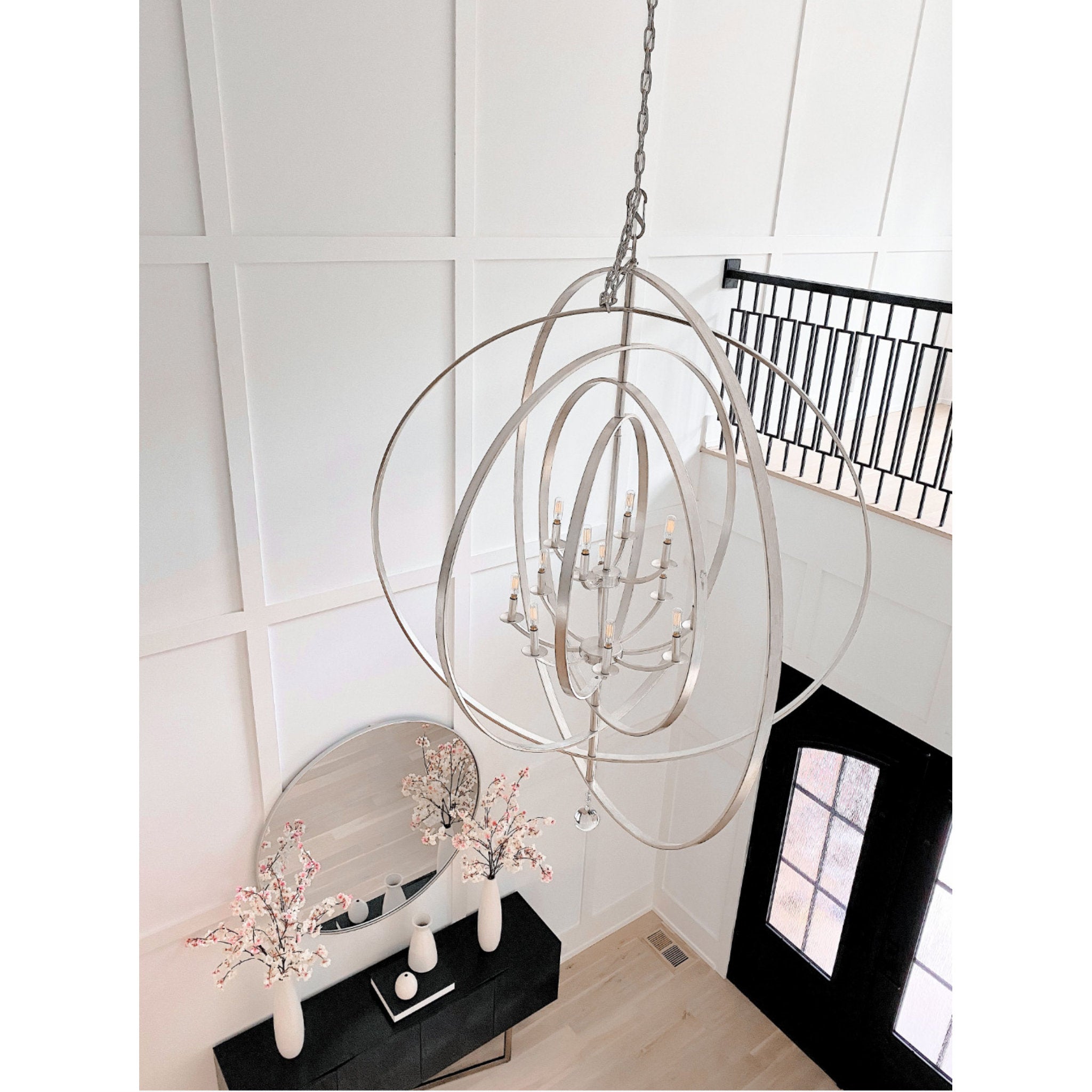 Crystorama 590-SA Luna Chandelier in Antique Silver