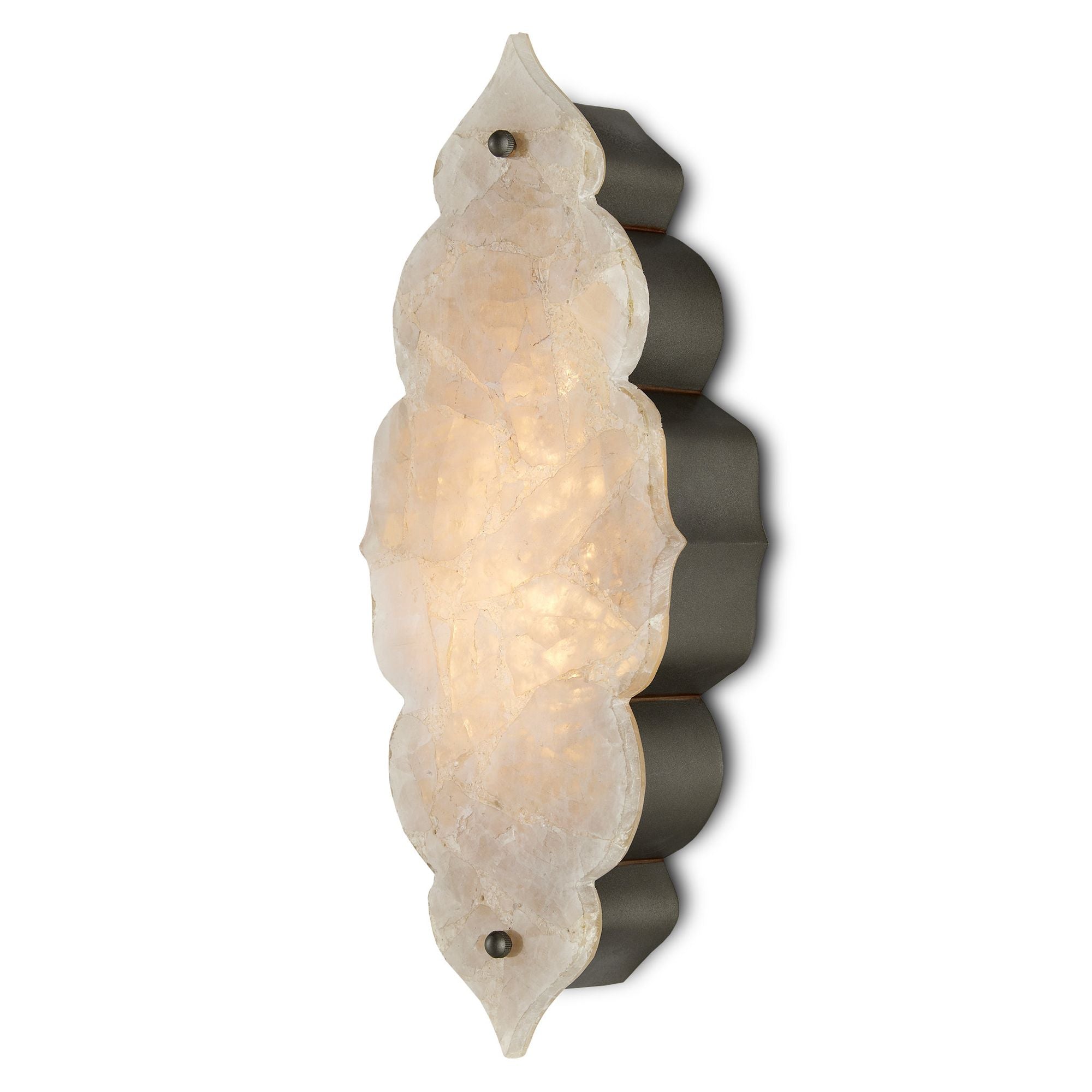 Andalusia Wall Sconce - Hiroshi Gray/Sugar White/Natural Stone