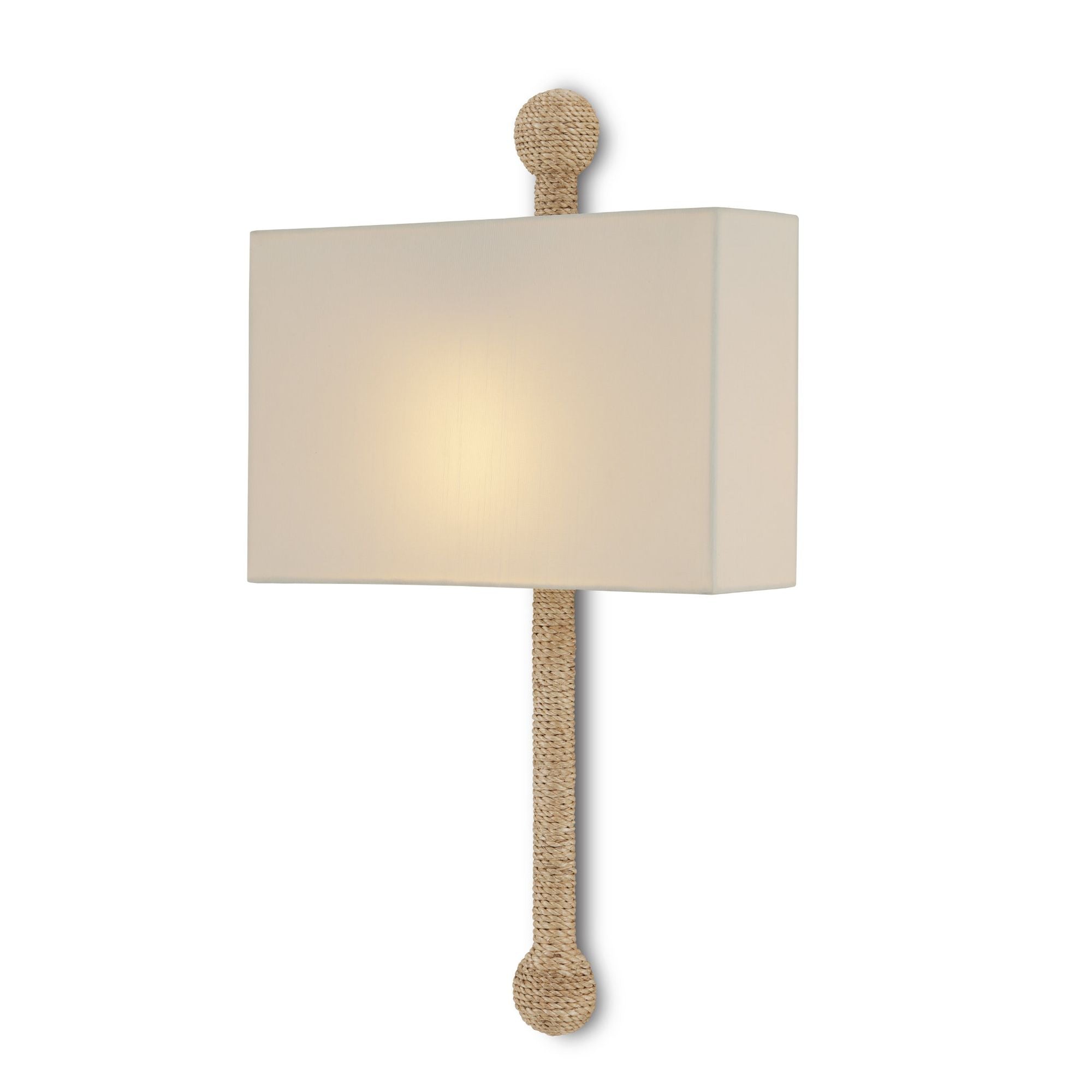 Senegal Wall Sconce, White Shade - Natural