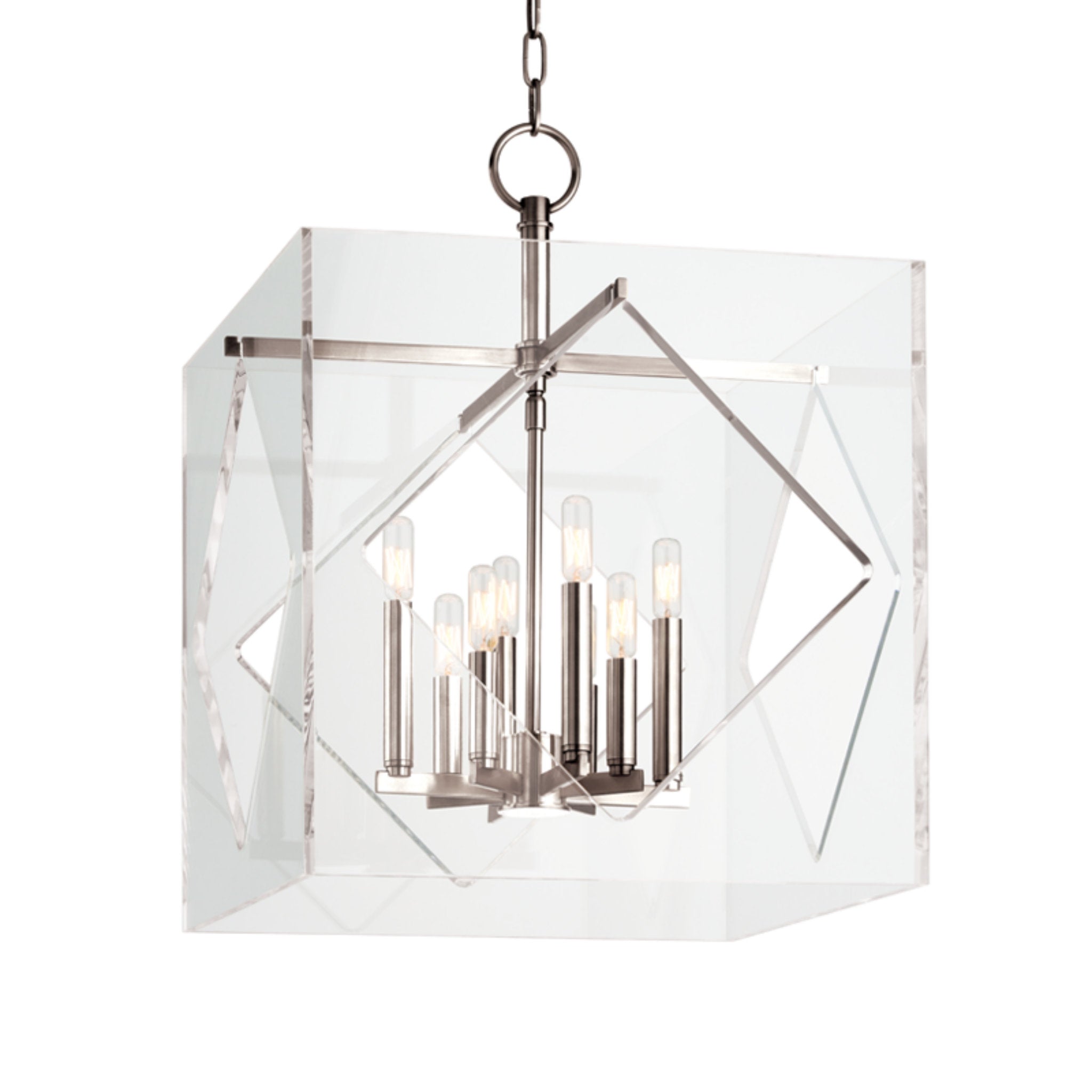 Travis 8-Light Chandelier in Polished Nickel 20L x 20W x 26.5H