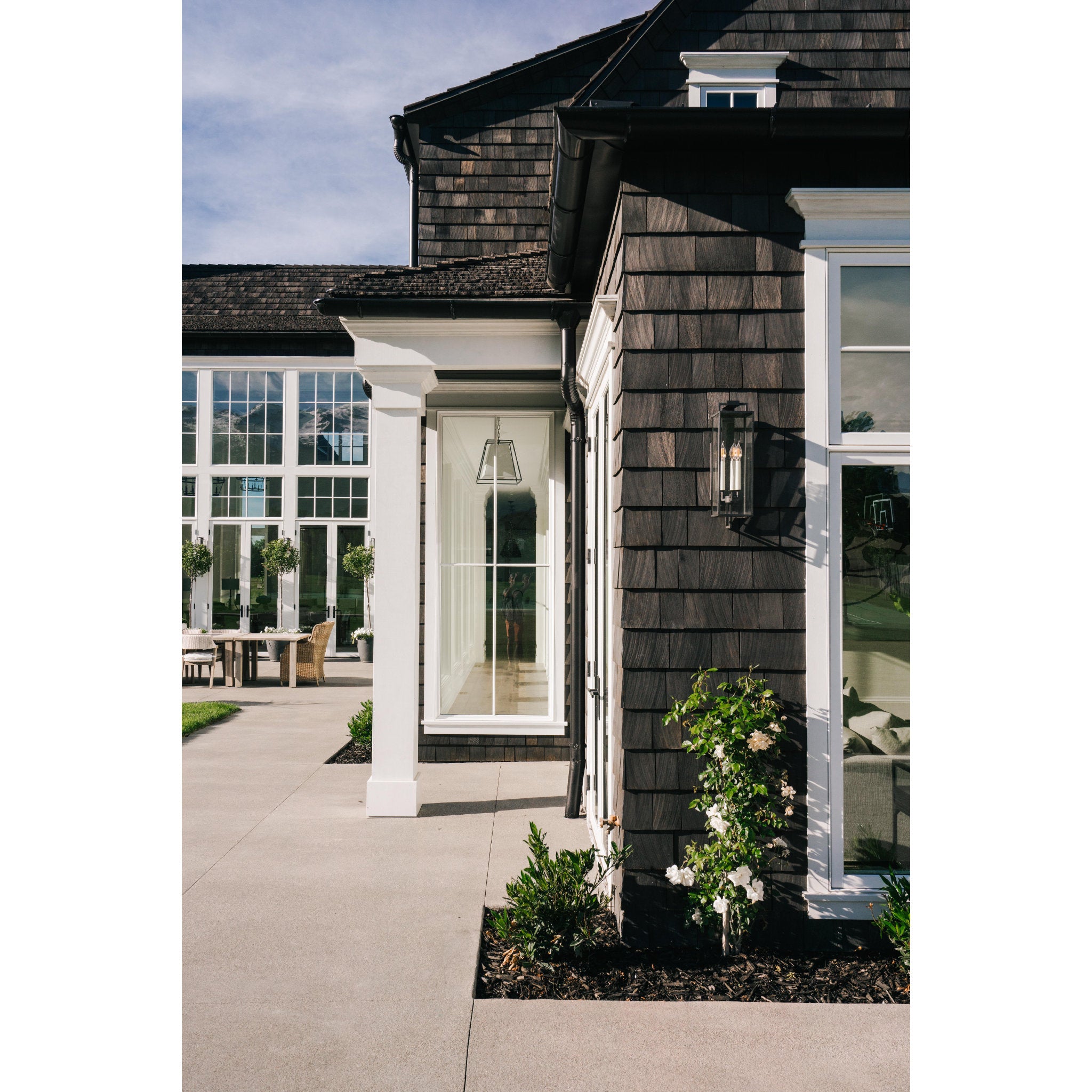 Beckham Wall Sconce 3-Light Outdoor LED in Forged Iron 6L x 6W x 21.5H