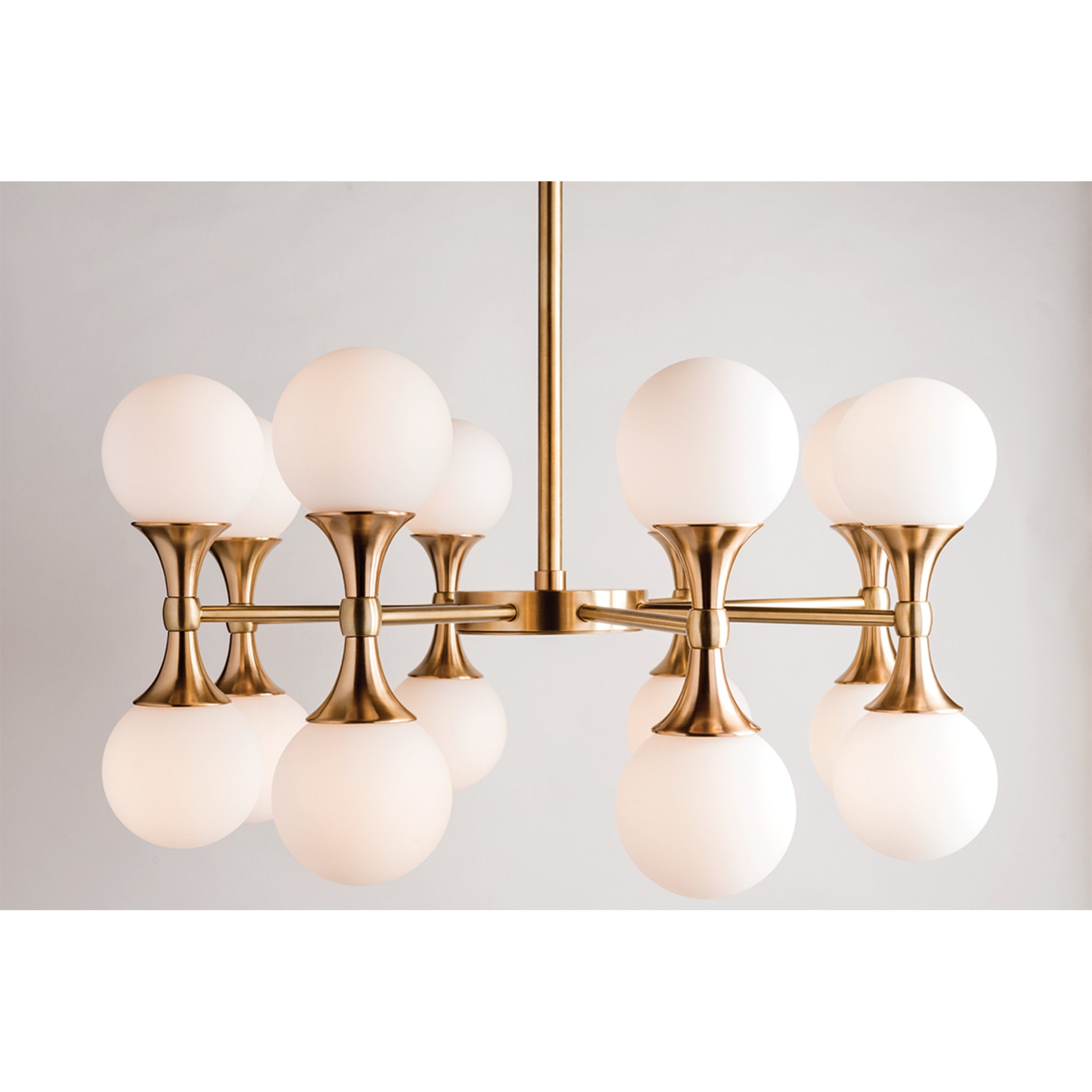 Astoria 20-Light Chandelier in Aged Brass 36L x 36W x 13.5H