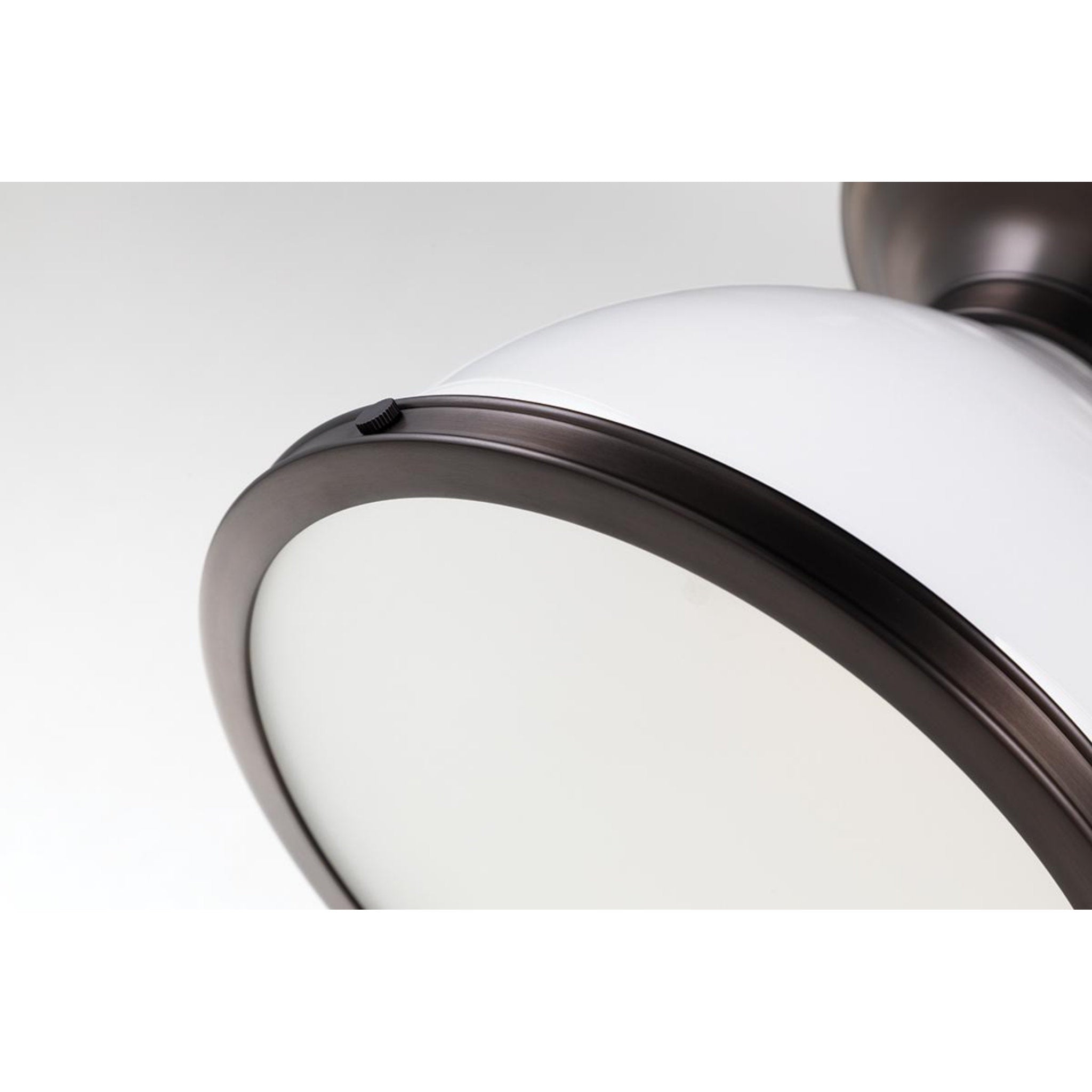 Randolph 1-Light Semi Flush in Polished Nickel 10L x 10W x 9.25H