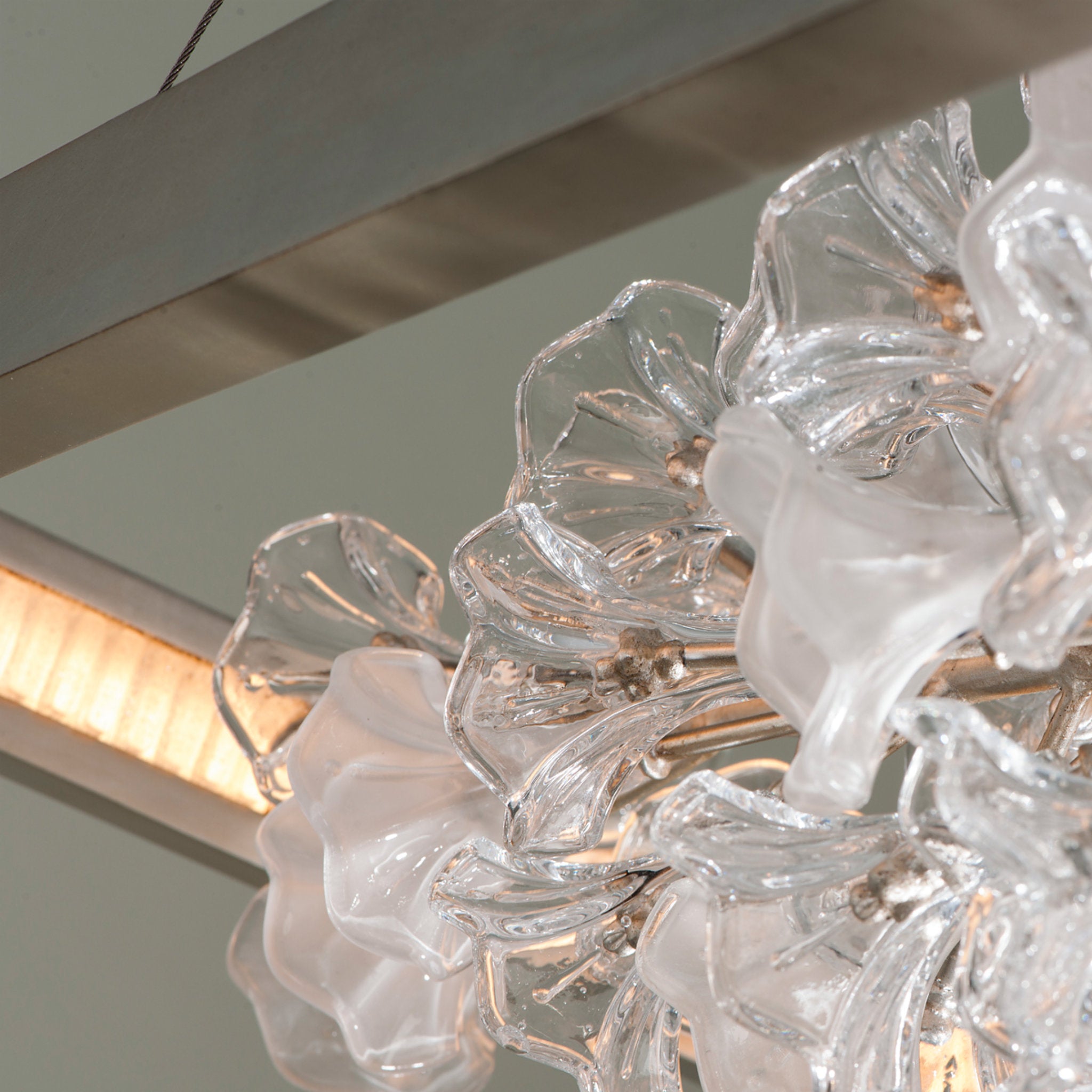 Jasmine 1-Light Linear in Silver Leaf 60L x 18W x 12H