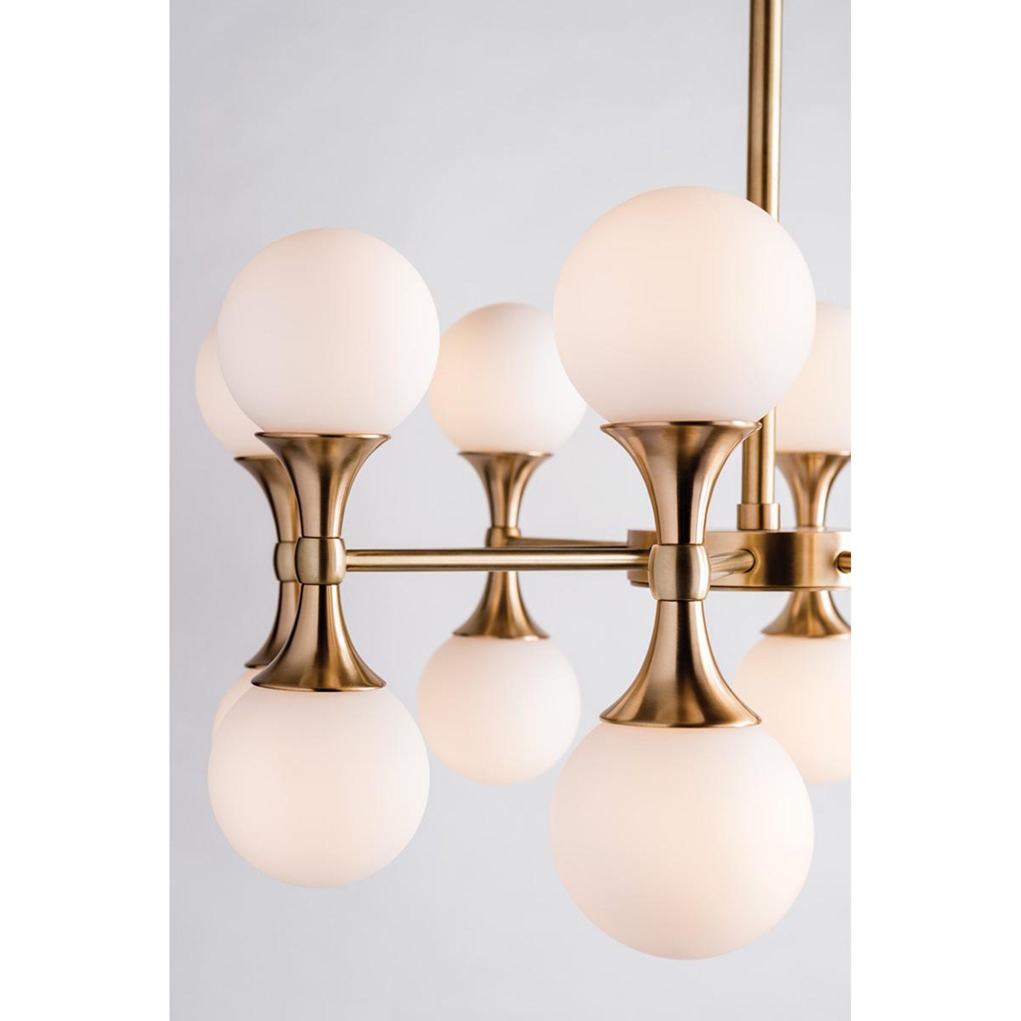 Astoria 16-Light Chandelier in Aged Brass 27L x 27W x 13.5H