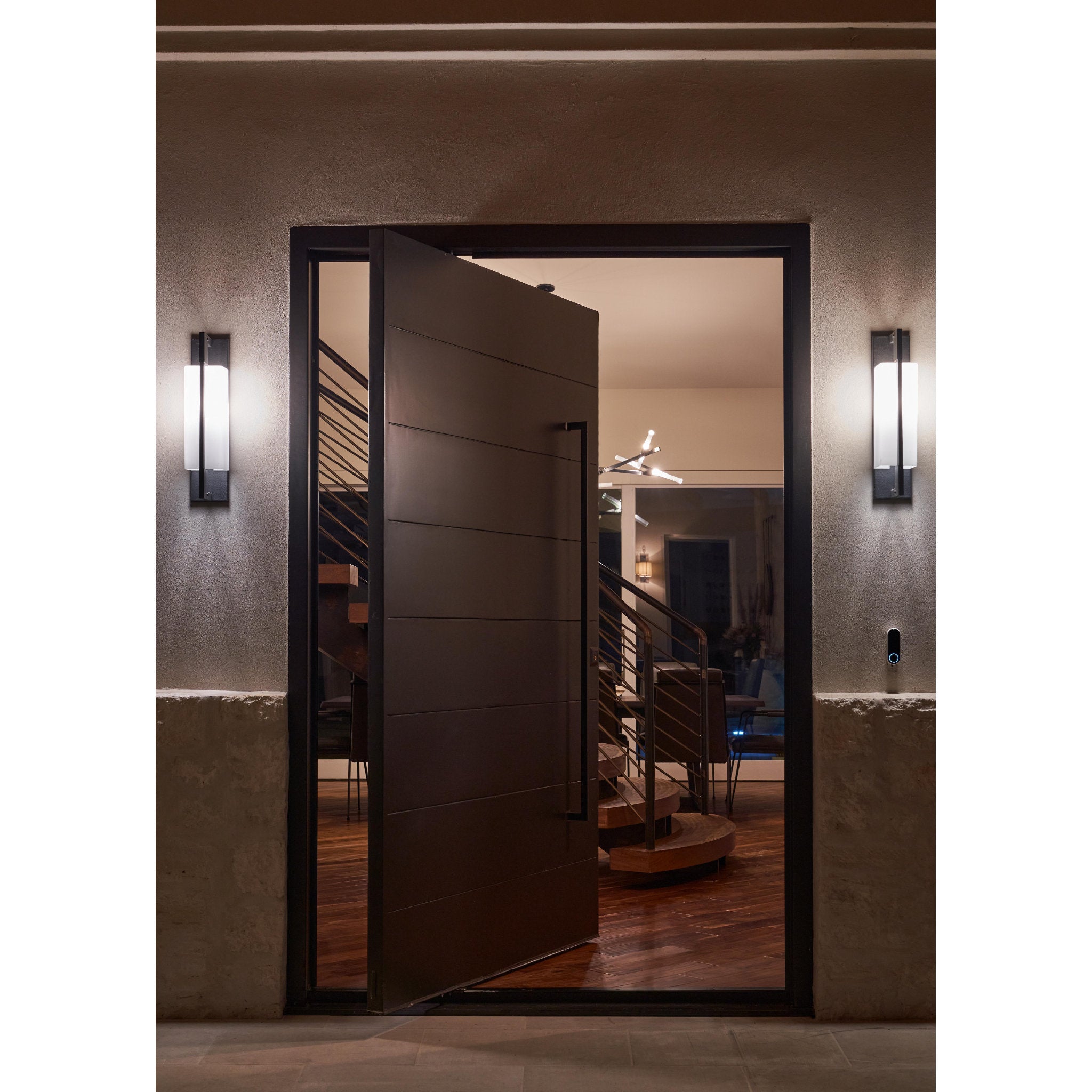 Blade Wall Sconce 1-Light Outdoor LED in Forged Iron 4.75L x 4.75W x 20.5H