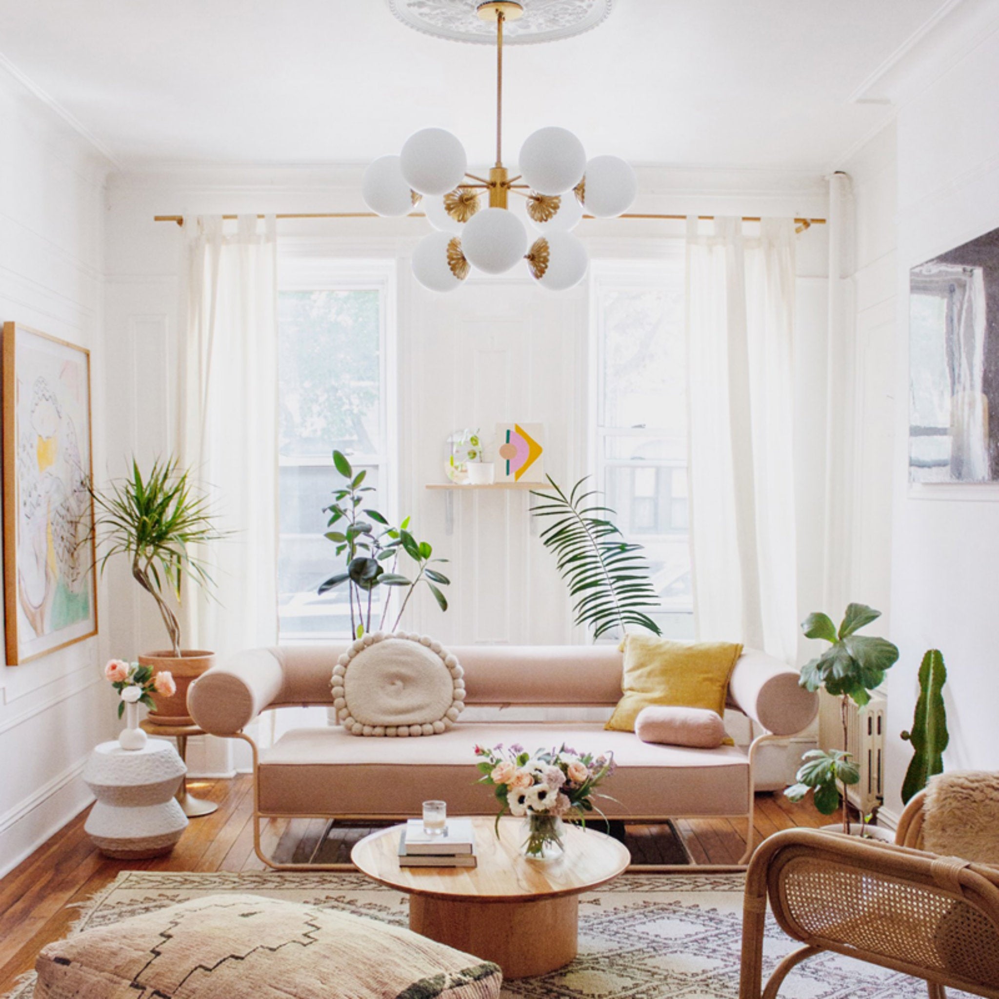 Paige 9-Light Chandelier in Aged Brass 33L x 33W x 14.75H