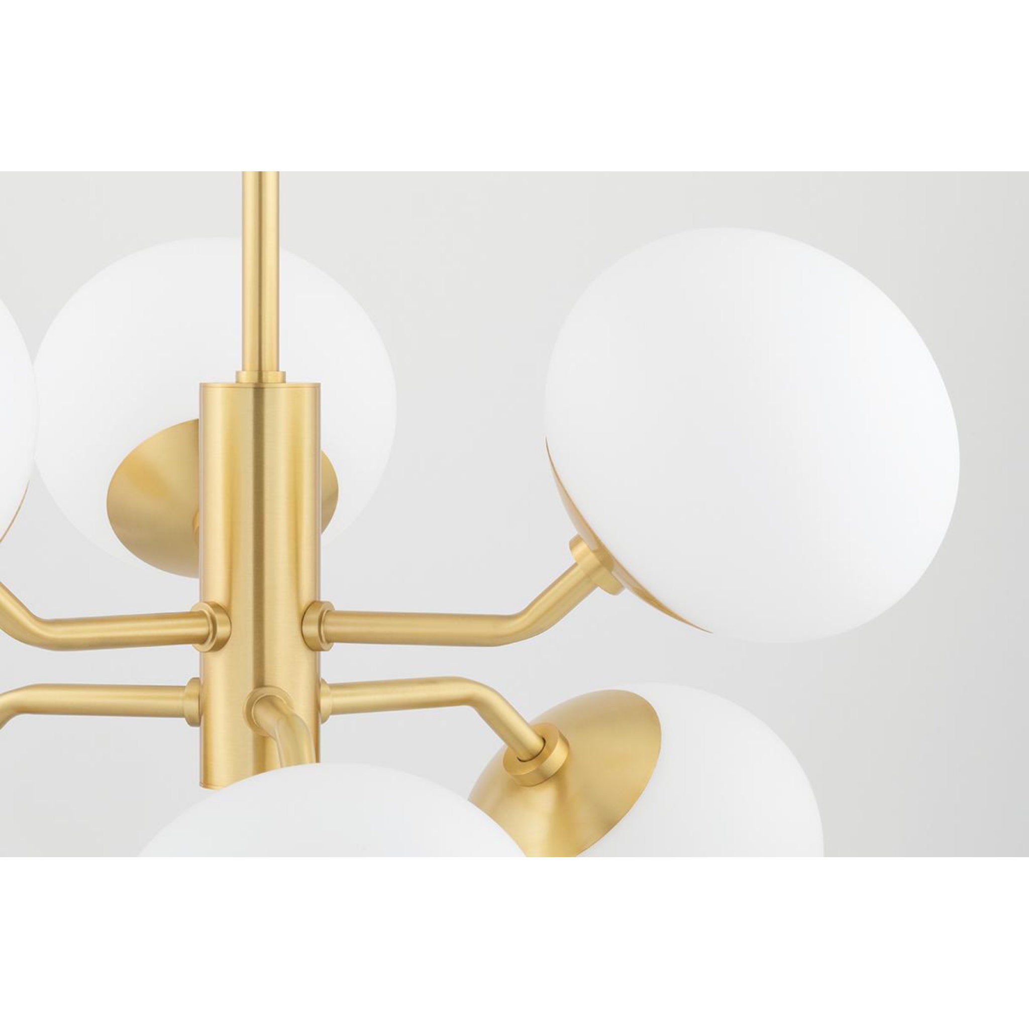Estee 3-Light Semi Flush in Aged Brass 19L x 19W x 15H
