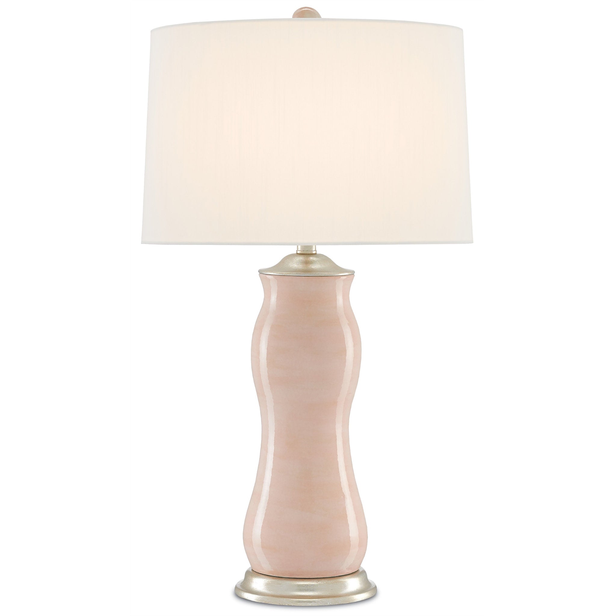 Ondine Blush Table Lamp - Blush/Silver Leaf
