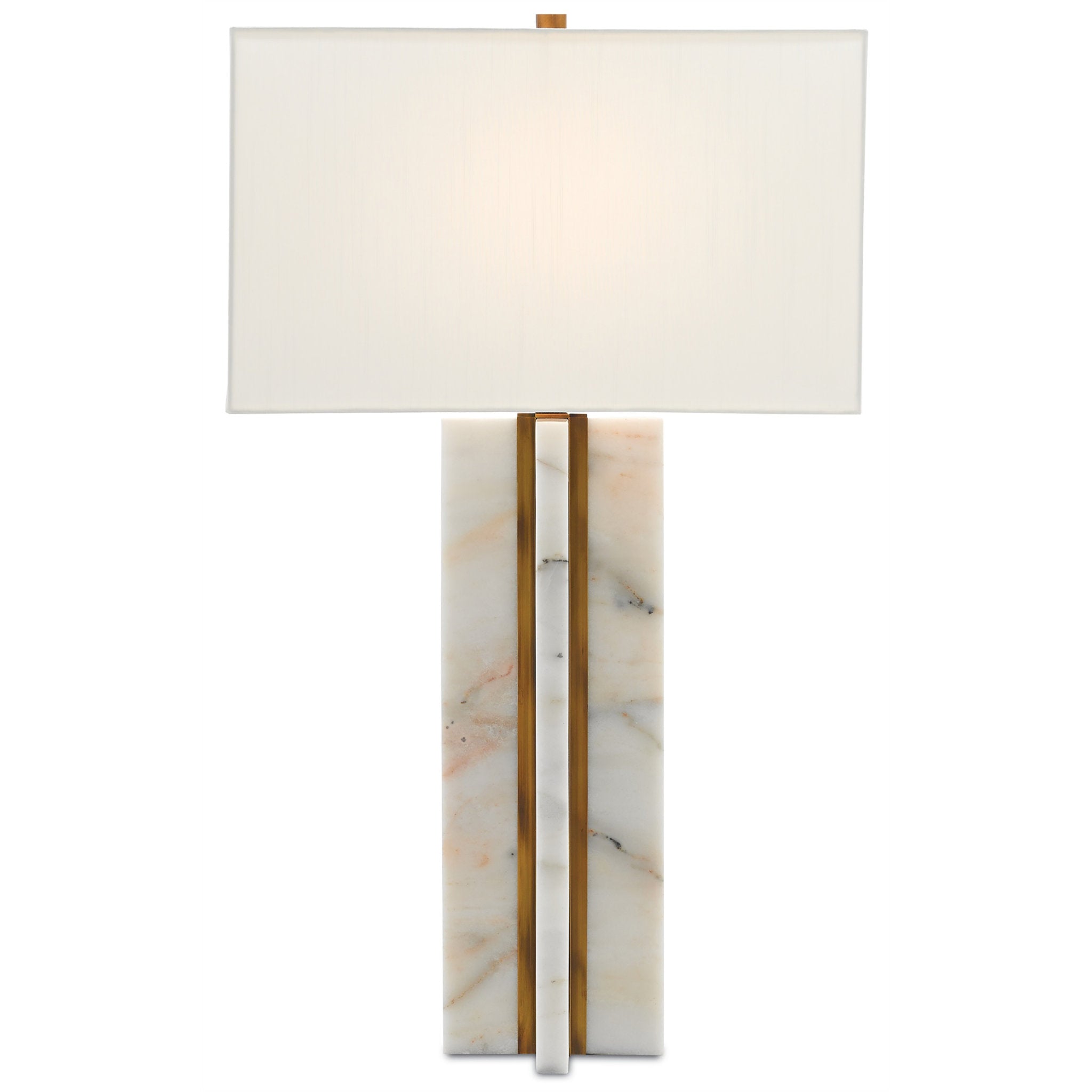 Khalil Marble Table Lamp - Marble/Antique Brass