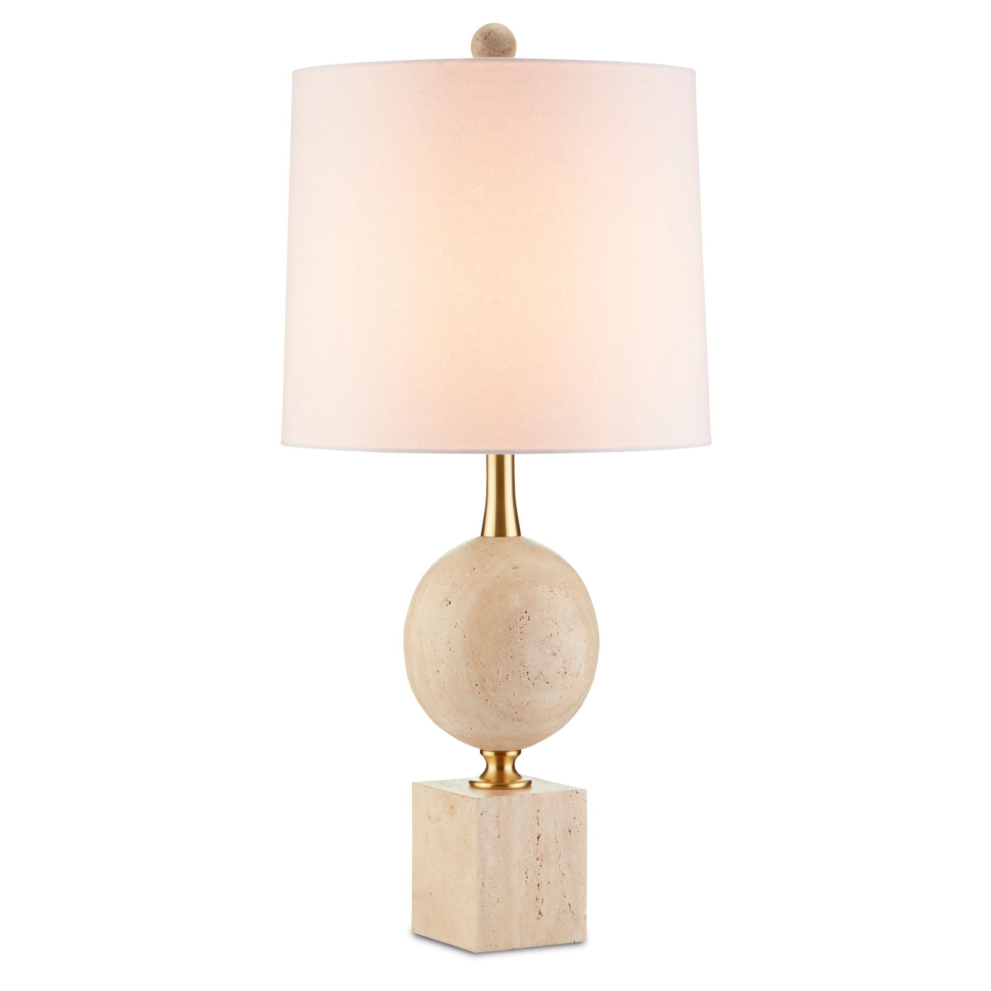 Adorno Table Lamp - Natural/Beige/Antique Brass