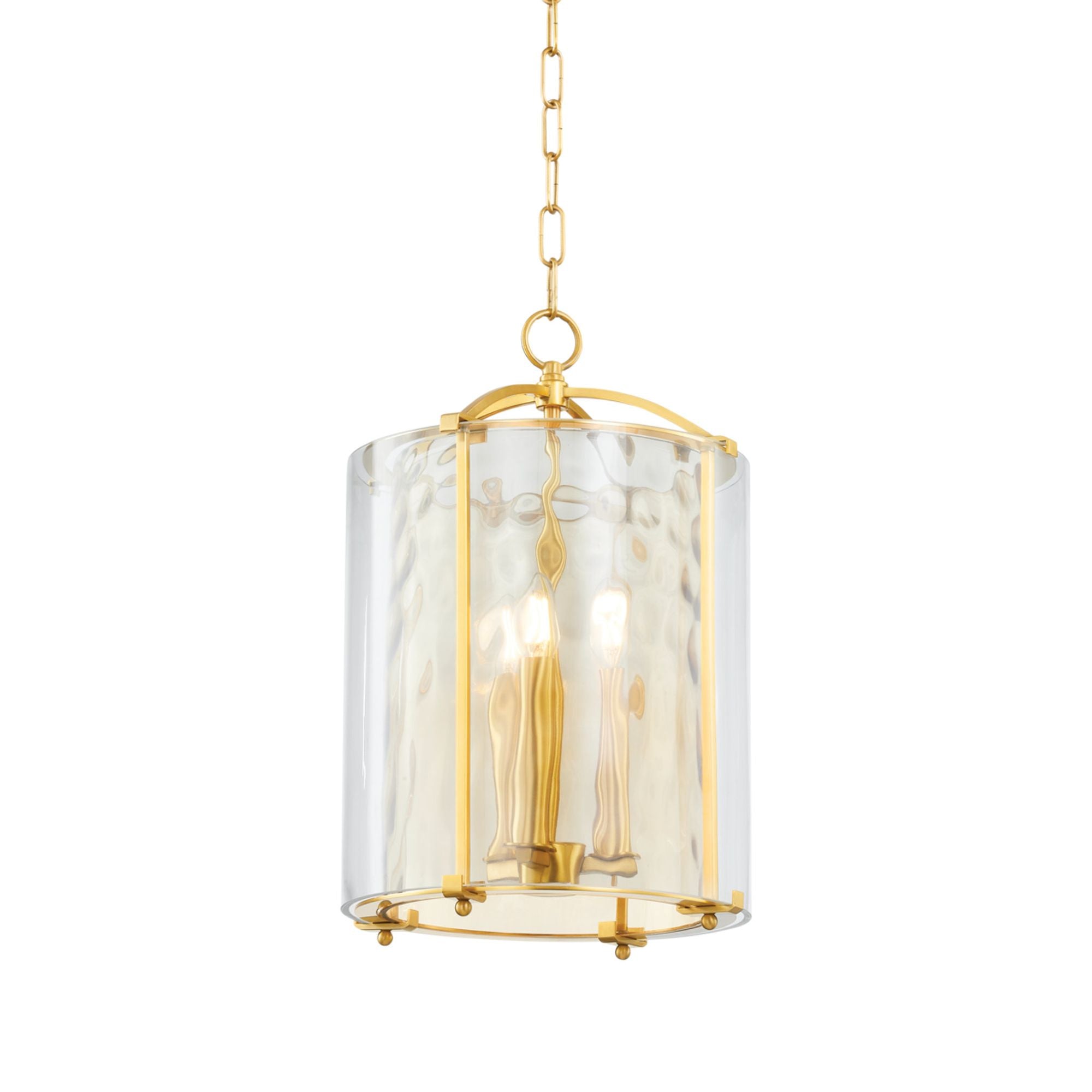 Ramsey 3-Light Lantern in Aged Brass 12W x 18.5H