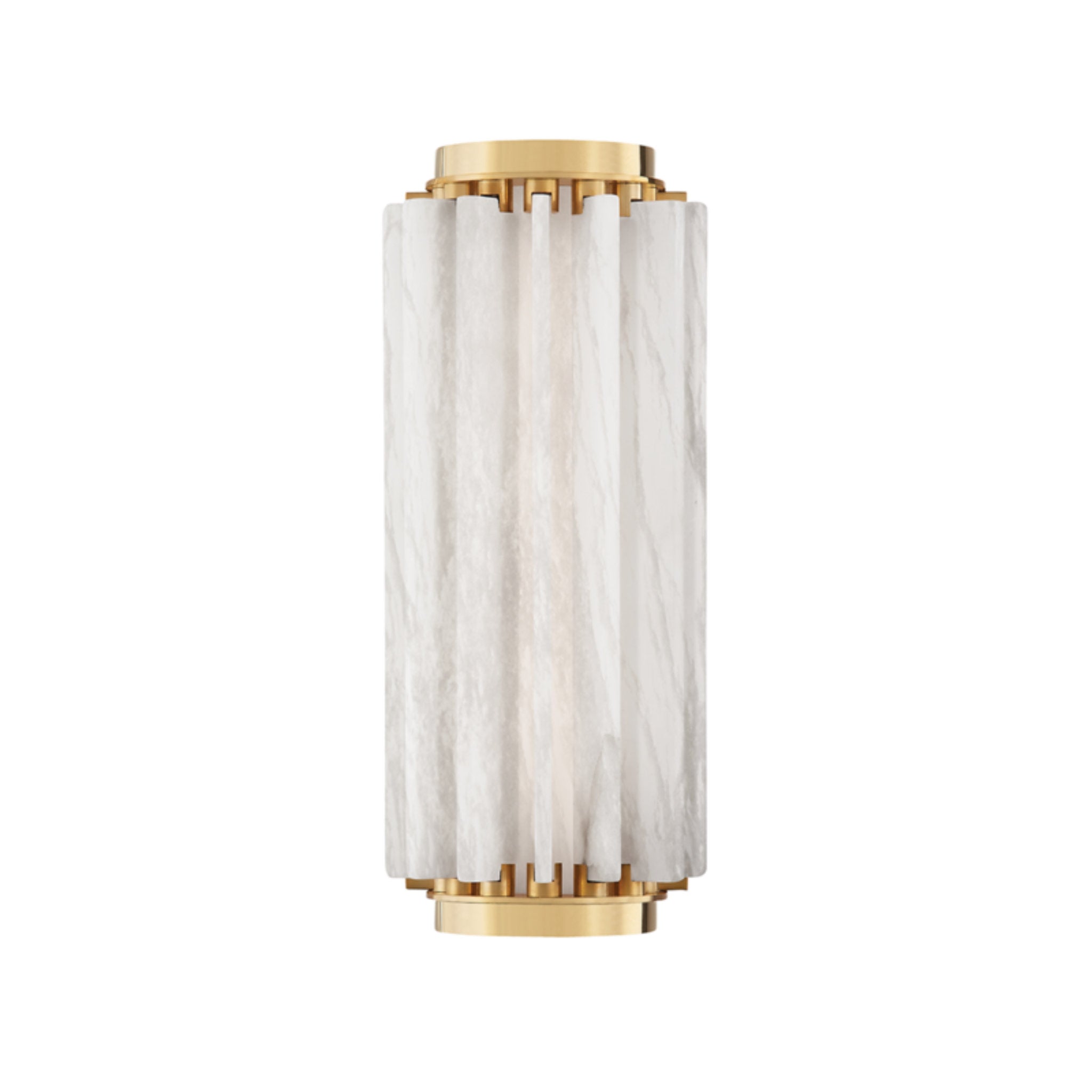 Hillside 1-Light Wall Sconce in Aged Brass 6L x 6W x 13.5H