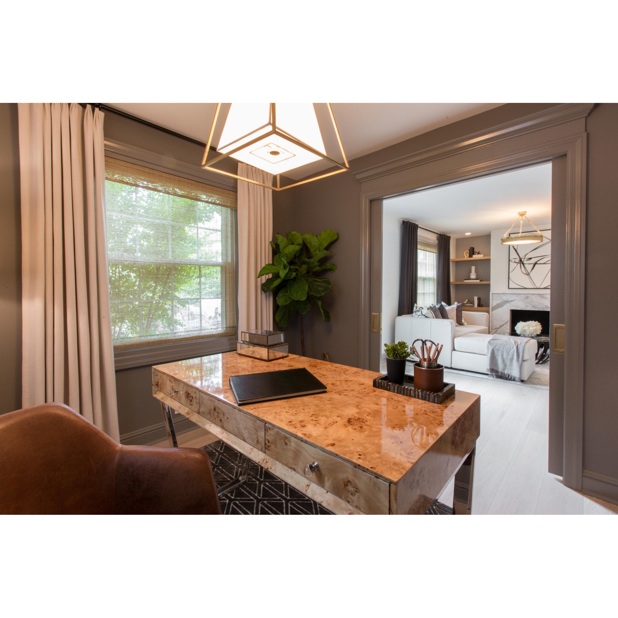 Lynden 5-Light Chandelier in Aged Brass 22L x 22W x 8.25H