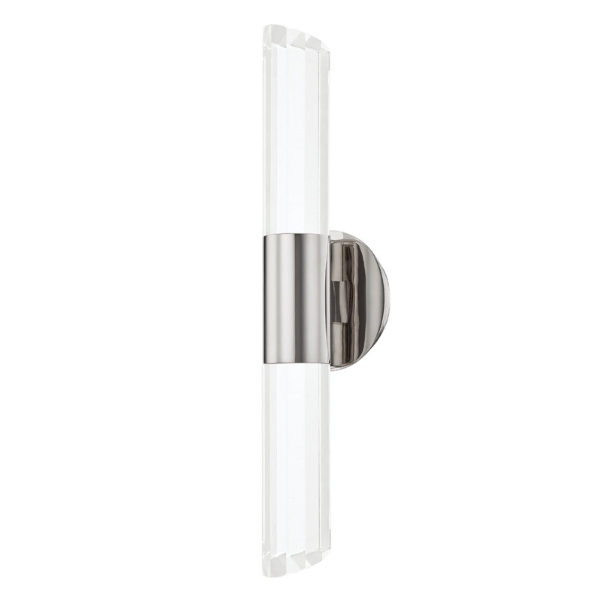 Rowe 2-Light Wall Sconce in Polished Nickel 5.5L x 5.5W x 20.25H