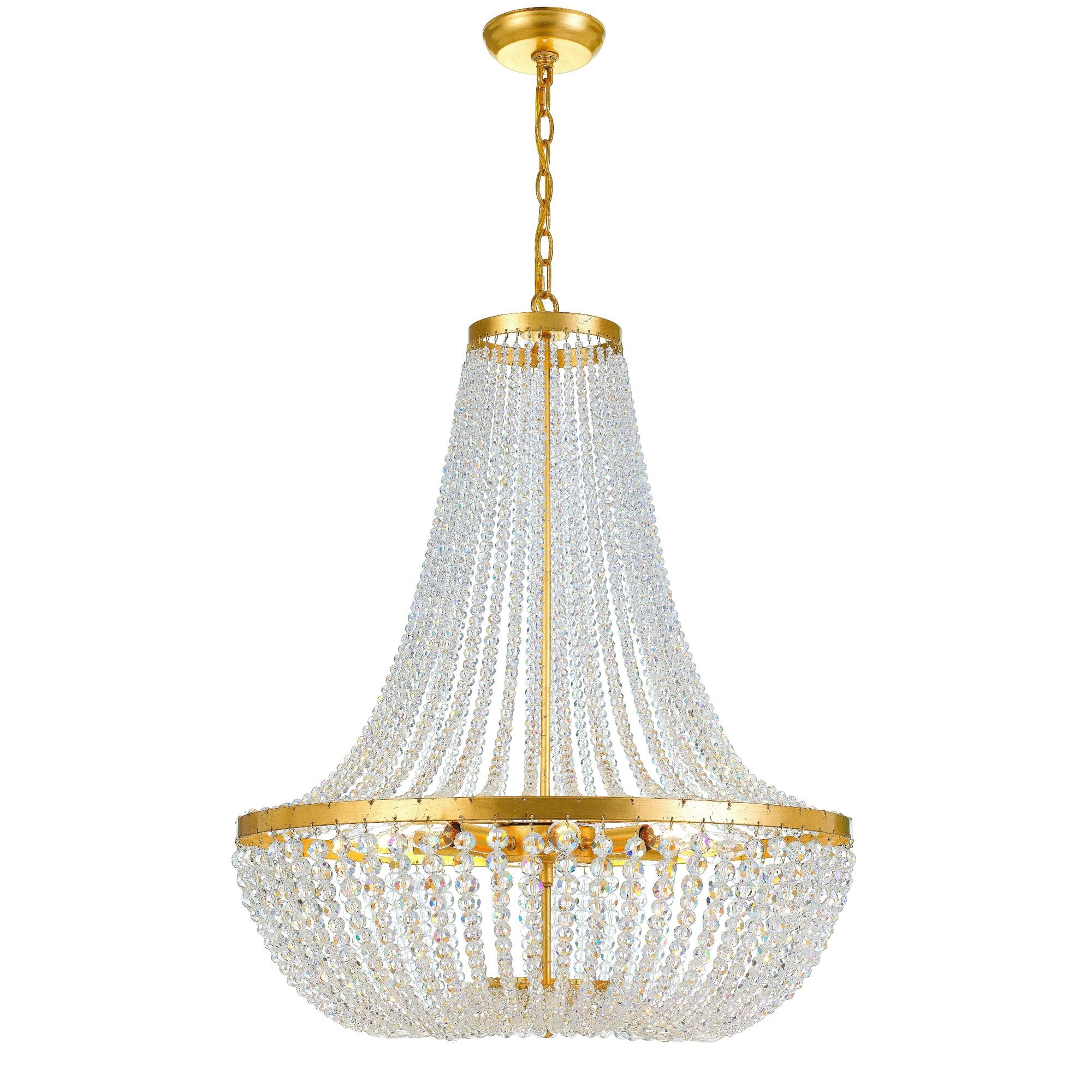 Rylee 24.75'' Antique Gold Chandelier Gold 24.75"W x 31.25"H x 24.75"D