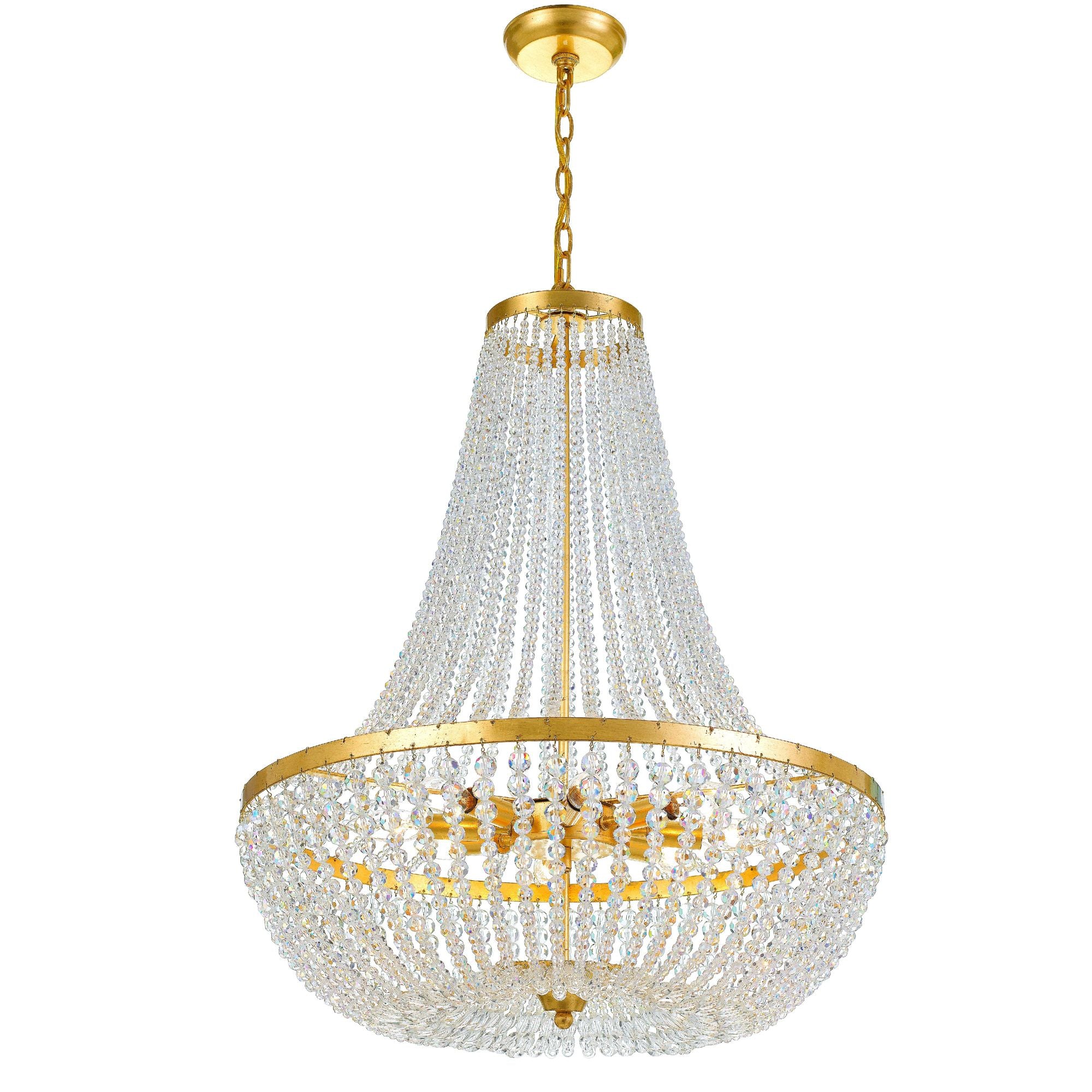 Rylee 24.75'' Antique Gold Chandelier Gold 24.75"W x 31.25"H x 24.75"D