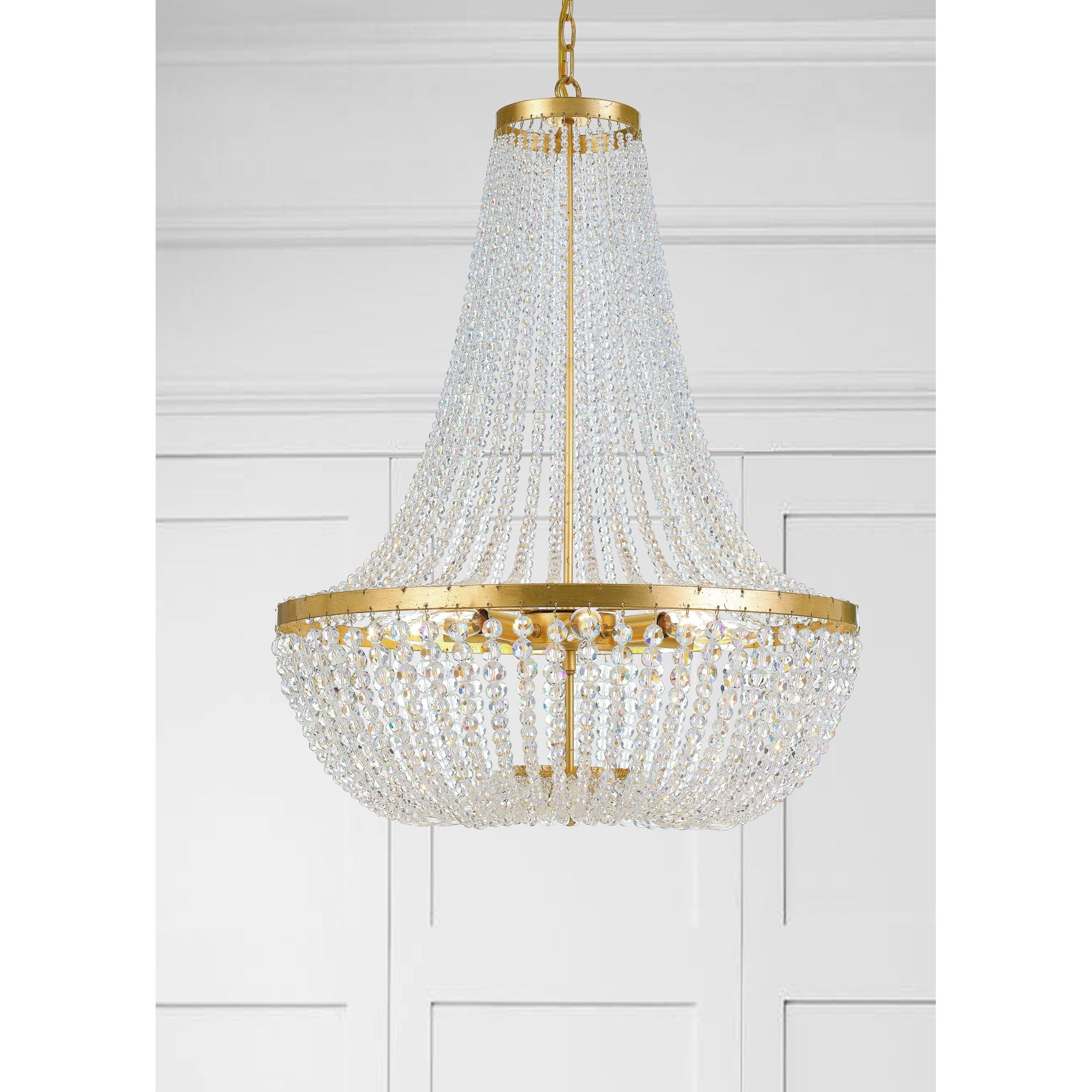 Rylee 24.75'' Antique Gold Chandelier Gold 24.75"W x 31.25"H x 24.75"D