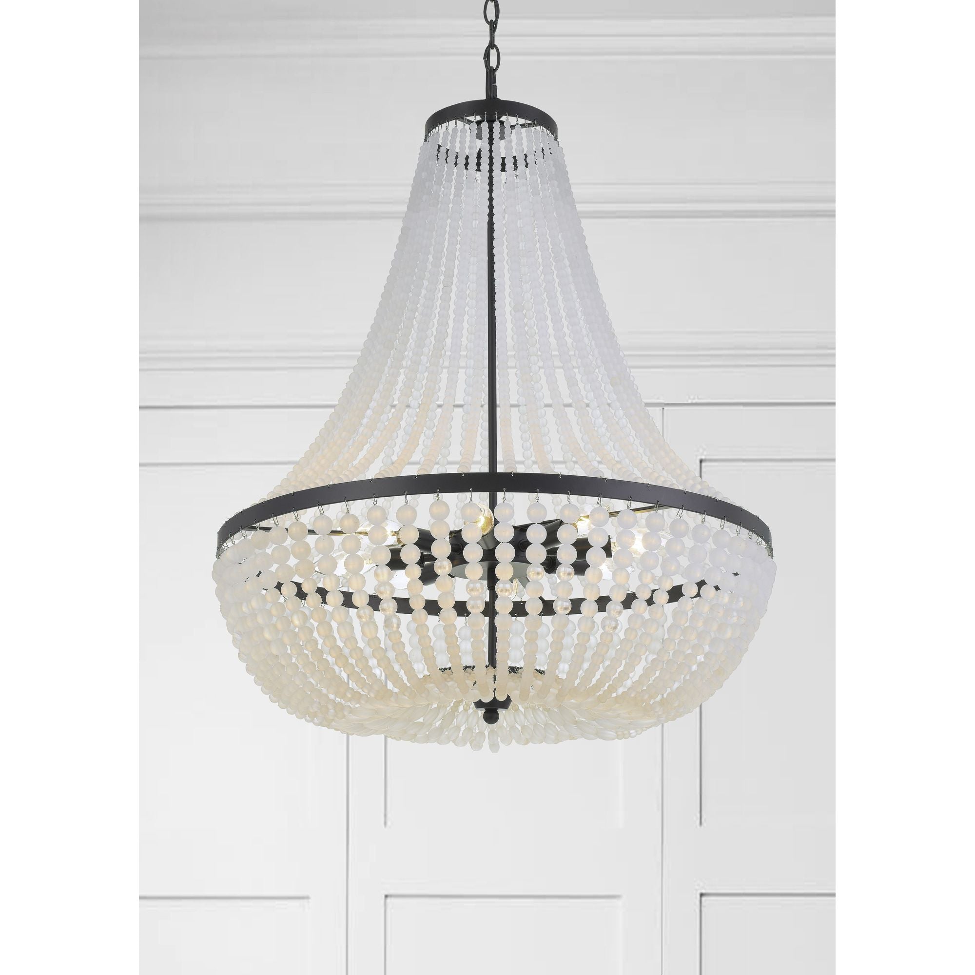 Rylee 24.75'' Matte Black Chandelier Black 24.75"W x 31.25"H x 24.75"D