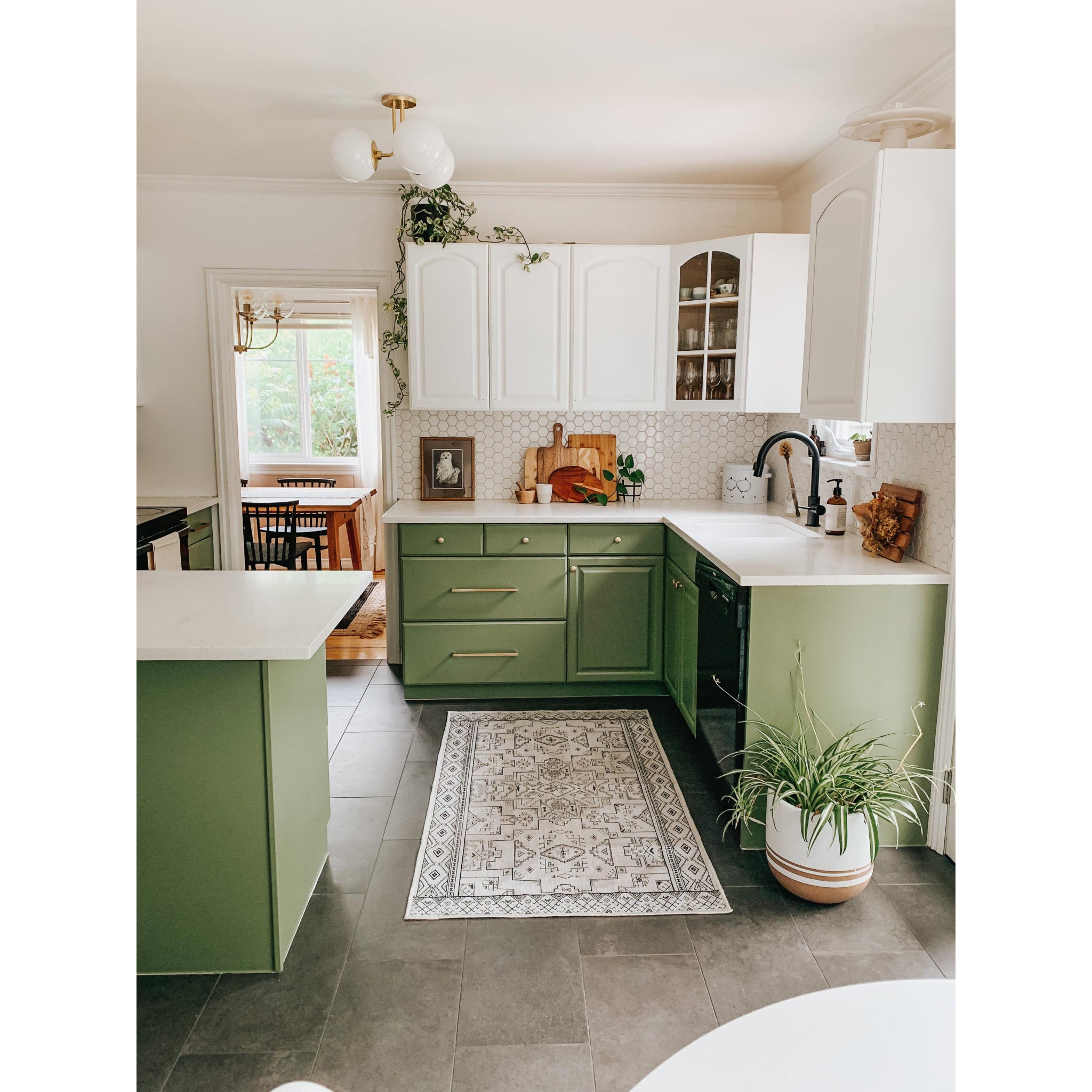 Stella 3-Light Semi Flush in Aged Brass 18.25L x 18.25W x 10.5H