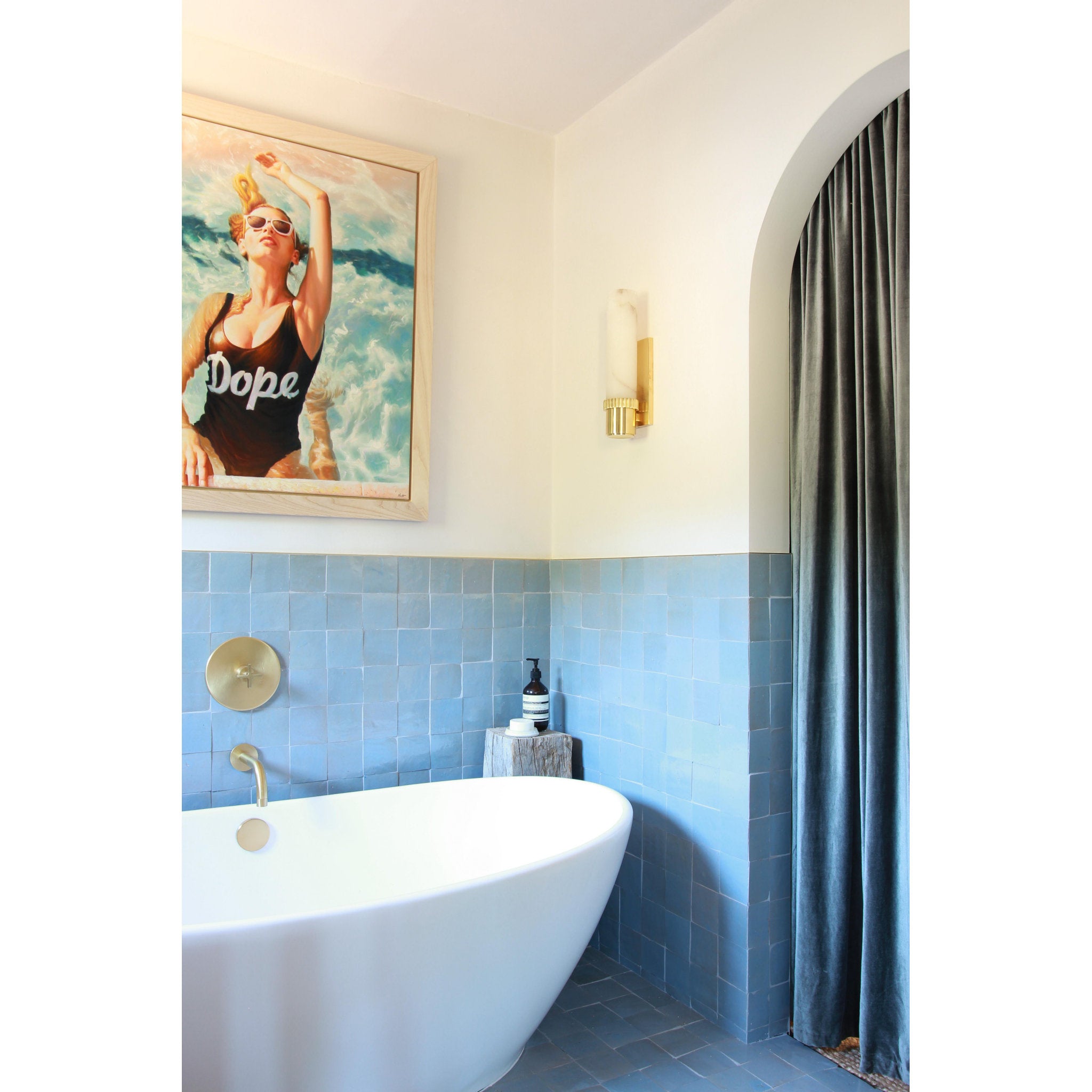 Argon 1-Light Wall Sconce in Aged Brass 4.25L x 4.25W x 15.25H