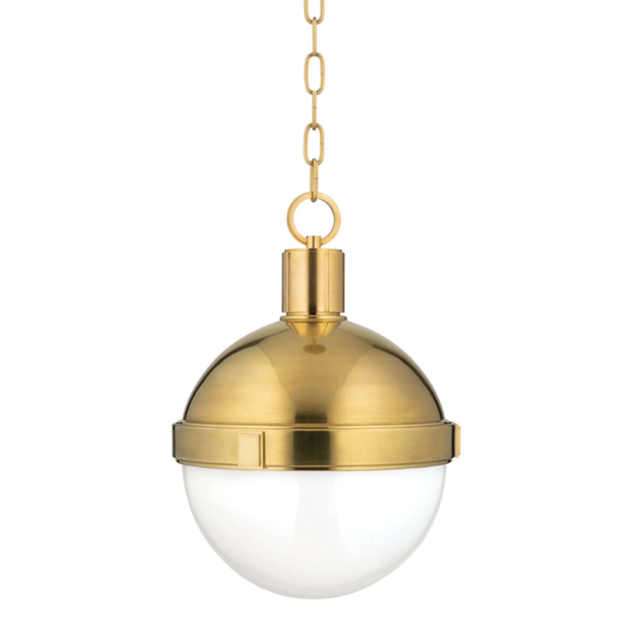 Lambert 1-Light Pendant in Aged Brass 12.5L x 12.5W x 16H
