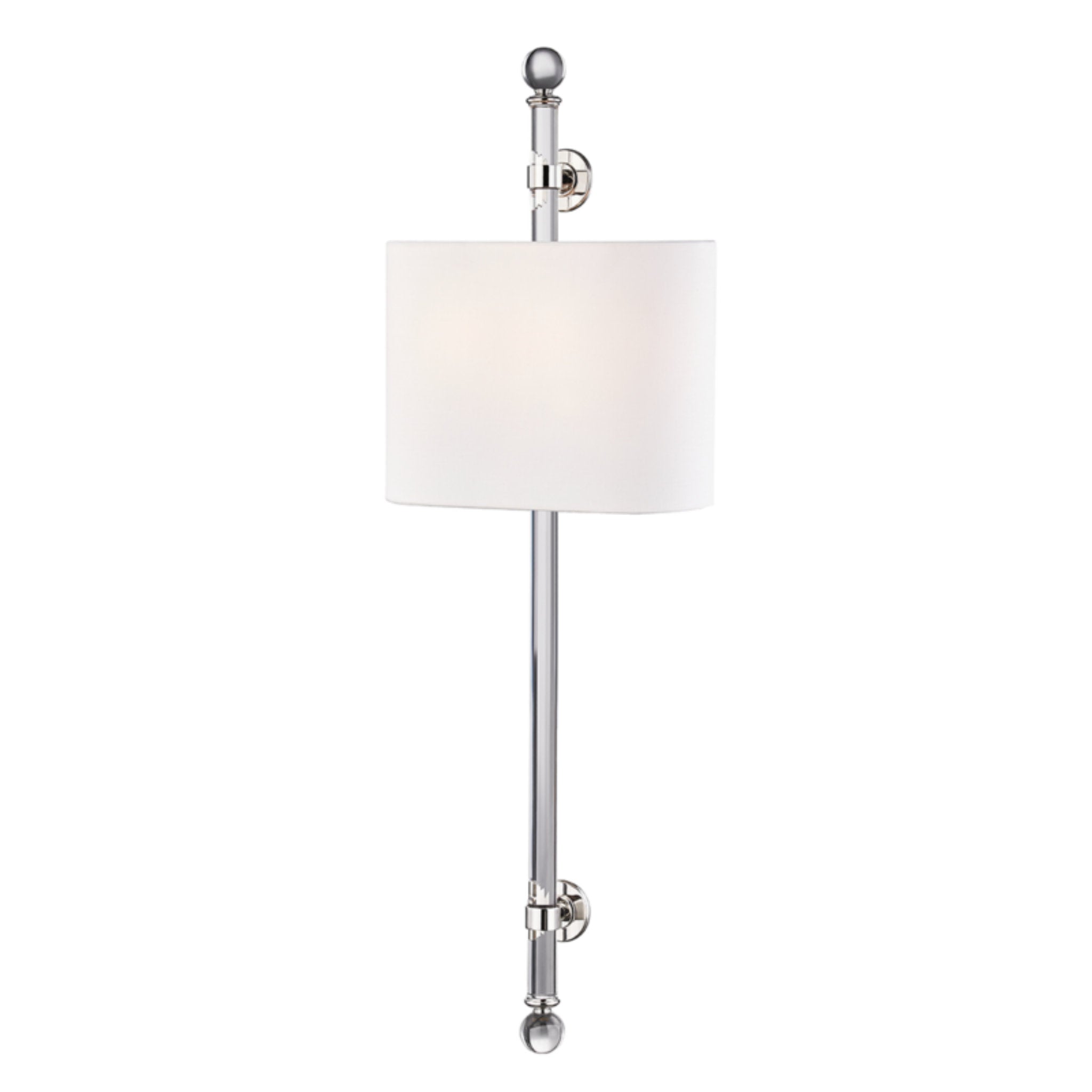 Wertham 2-Light Wall Sconce in Polished Nickel 12L x 12W x 36H