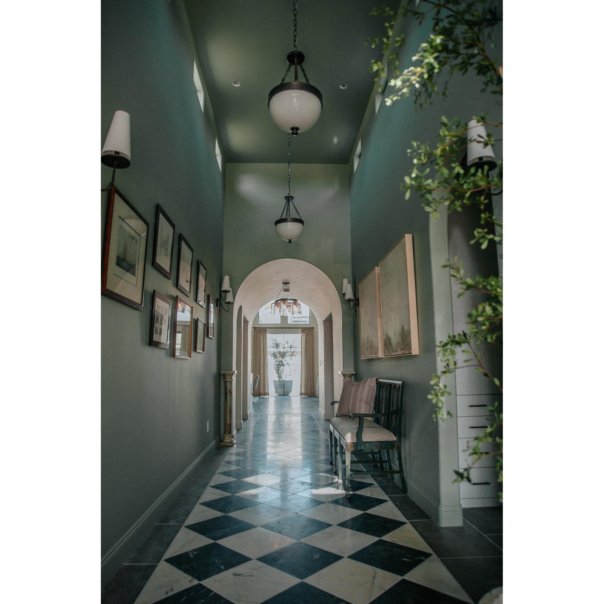 Barrington 3-Light Pendant in Historic Bronze 14L x 14W x 24H