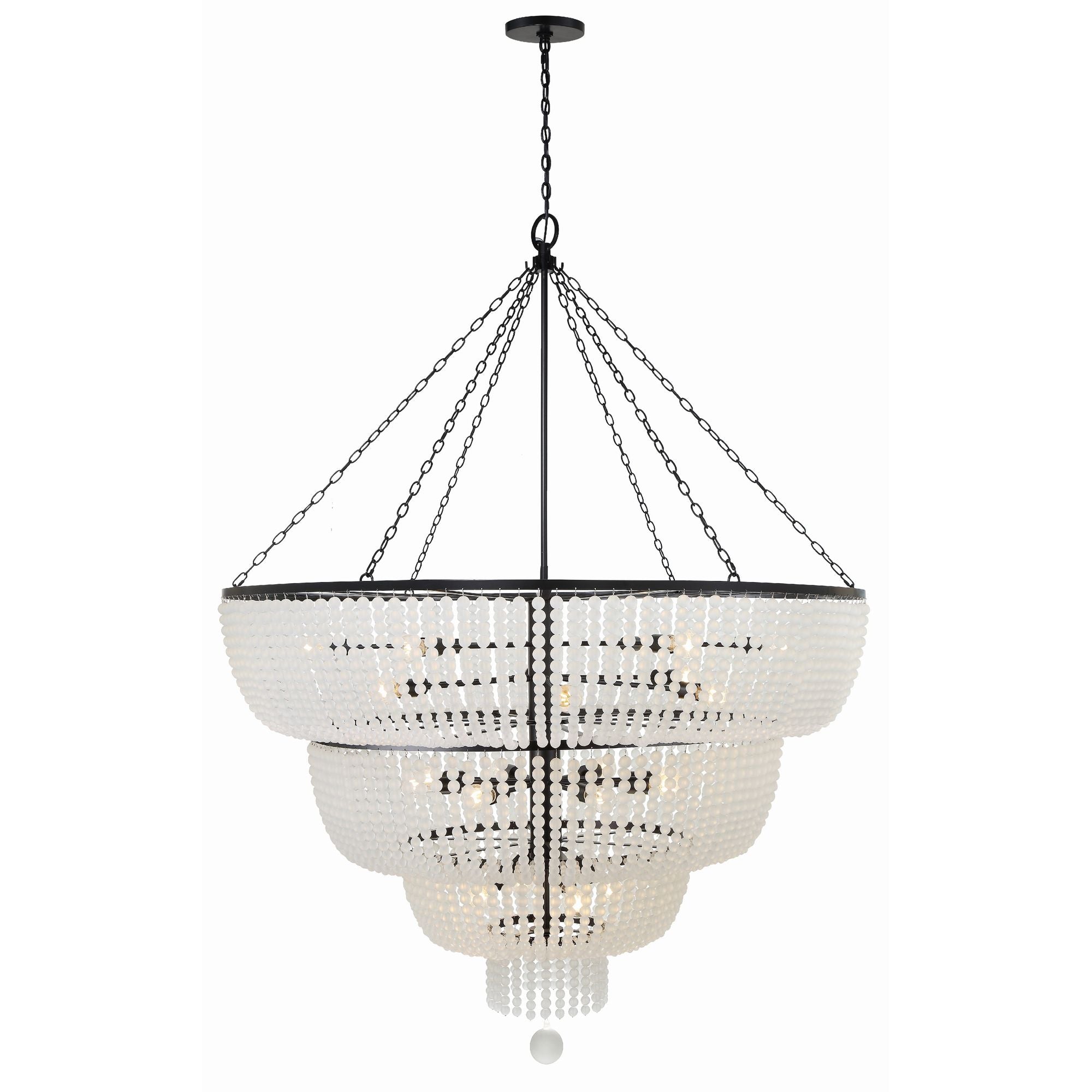 Rylee 60'' Matte Black Chandelier Black 60"W x 77"H x 60"D