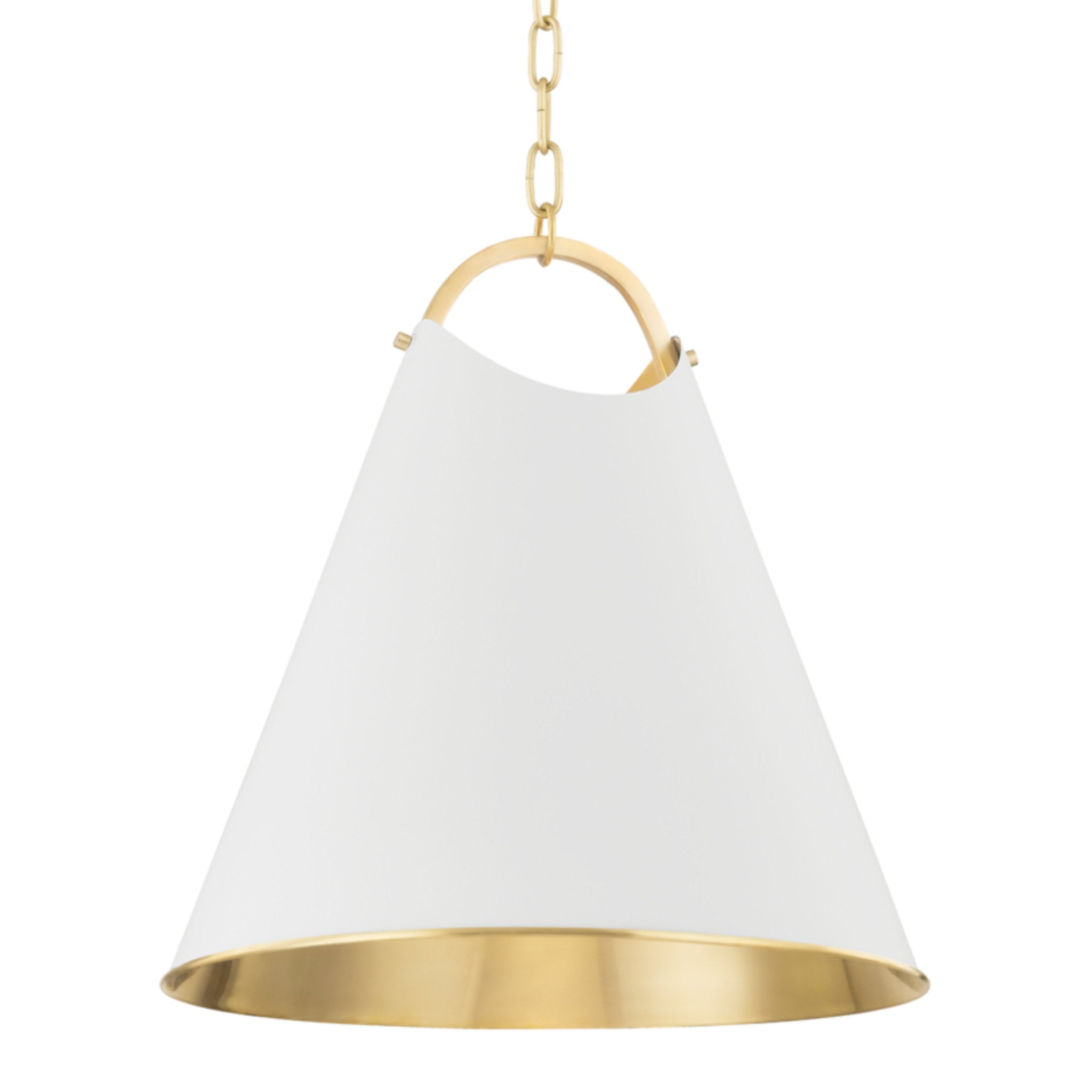 Burnbay 1-Light Pendant in Aged Brass 18.25L x 18.25W x 19H