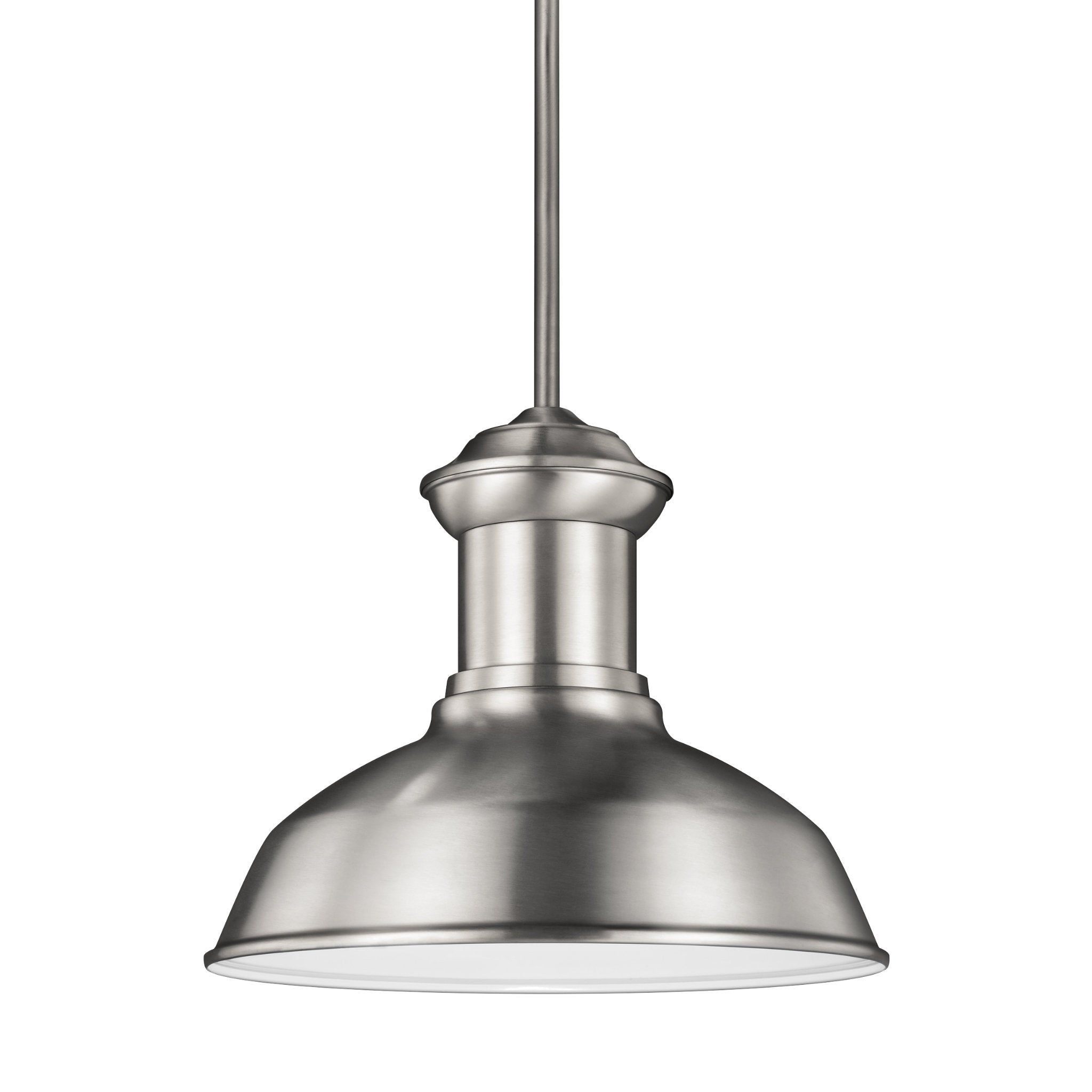 Fredricksburg One Light Outdoor Pendant Traditional Fixture 11.3125" Height Aluminum in Satin