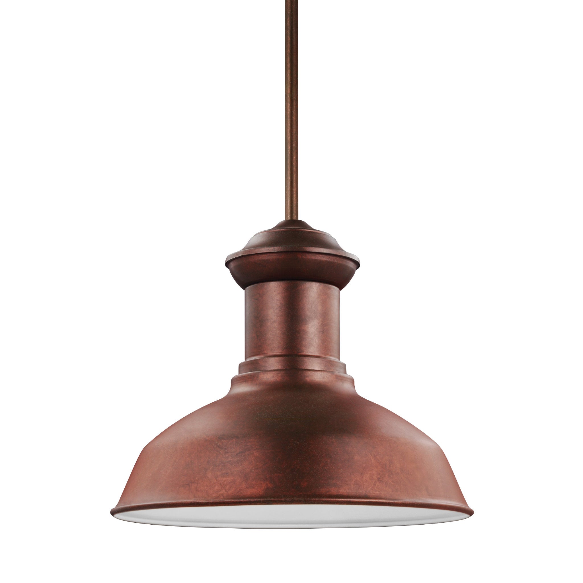 Fredricksburg One Light Outdoor Pendant Traditional Fixture 11.3125" Height Aluminum in Weathered Copper