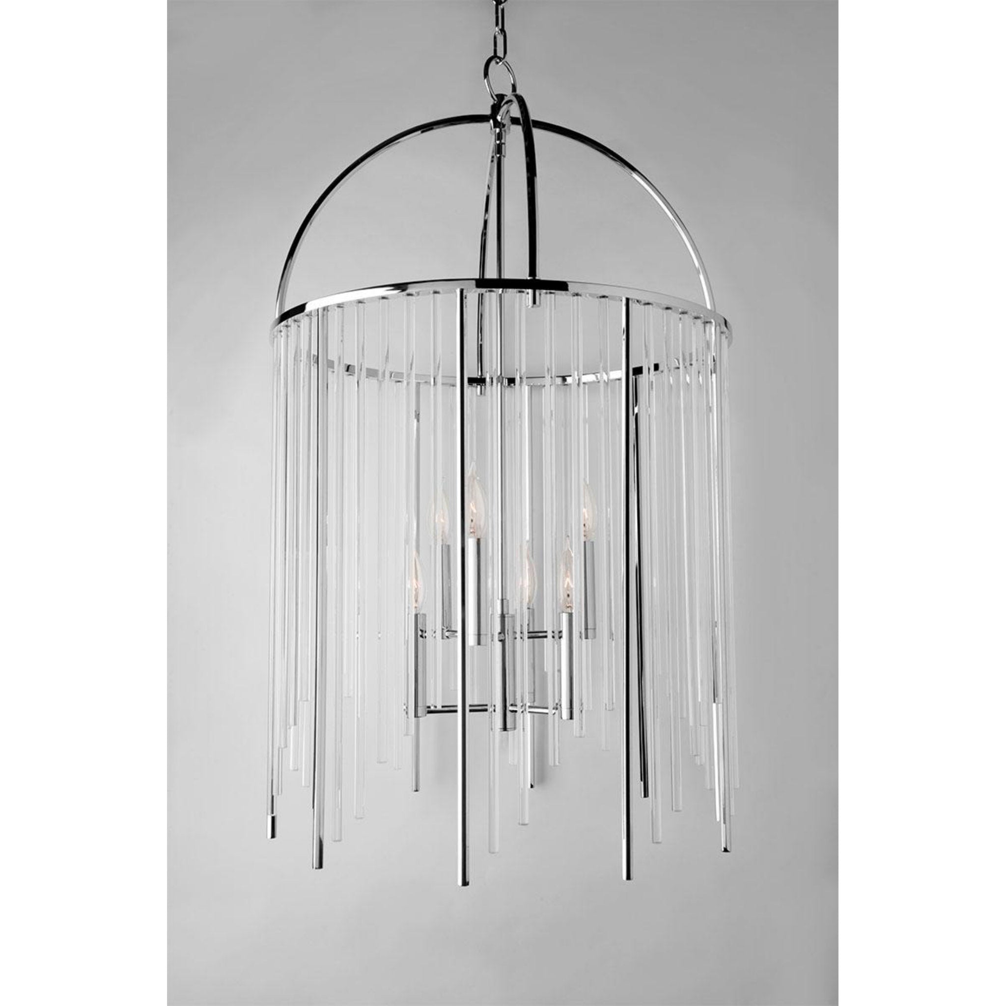 Lewis 6-Light Chandelier in Aged Brass 20.75L x 20.75W x 34.75H