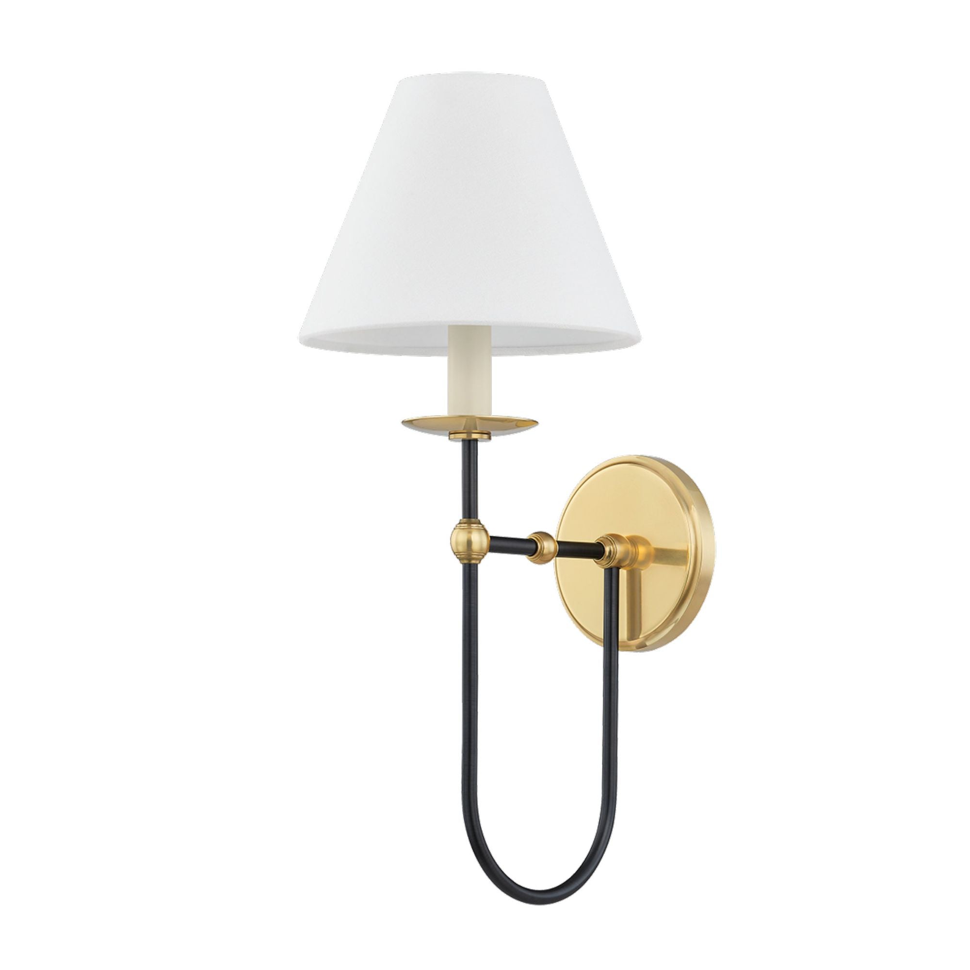 Demarest 1-Light Wall Sconce in Aged Brass/Distressed Bronze 7.75L x 7.75W x 18.75H