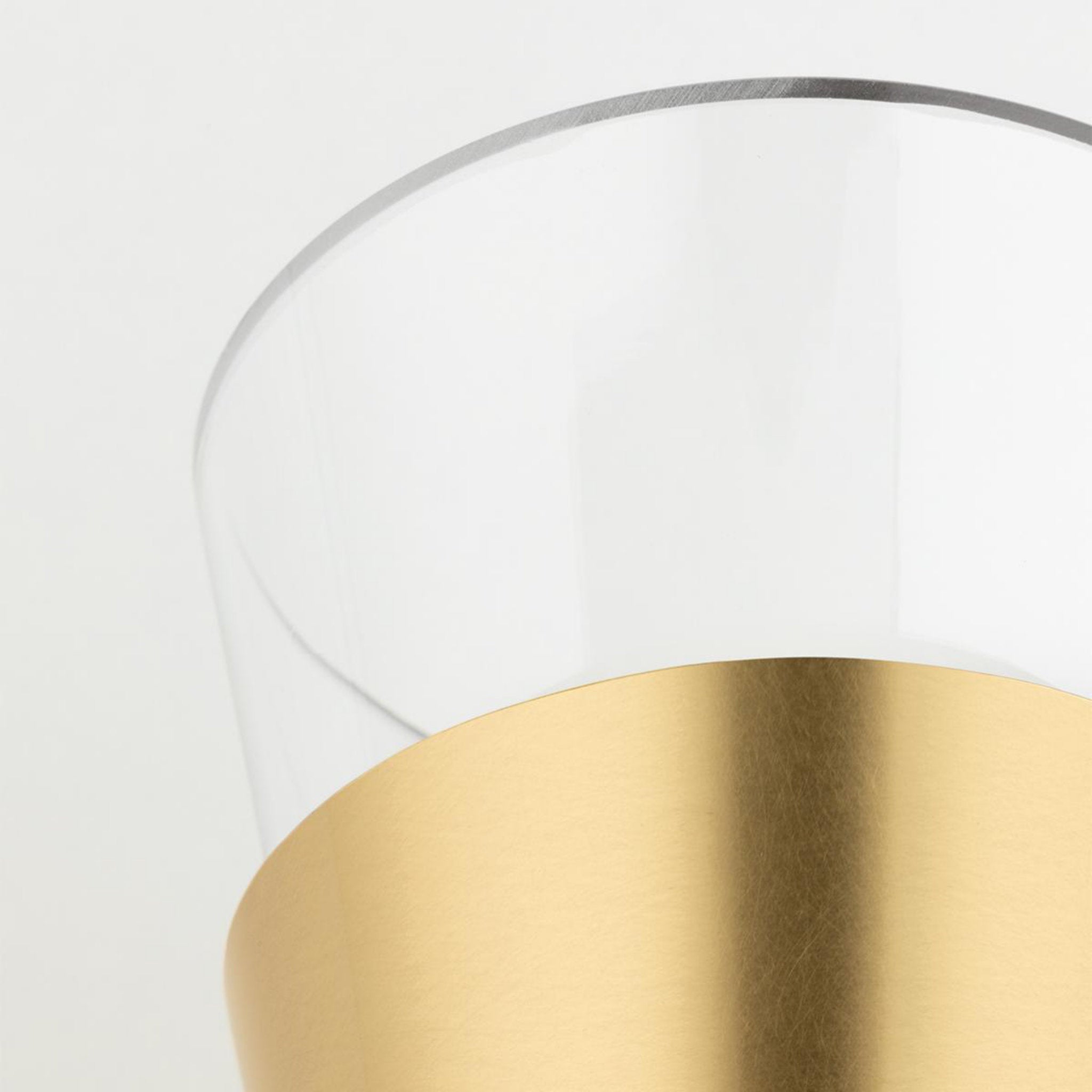 Angie 2-Light Wall Sconce in Aged Brass/Black 4.75L x 4.75W x 15H