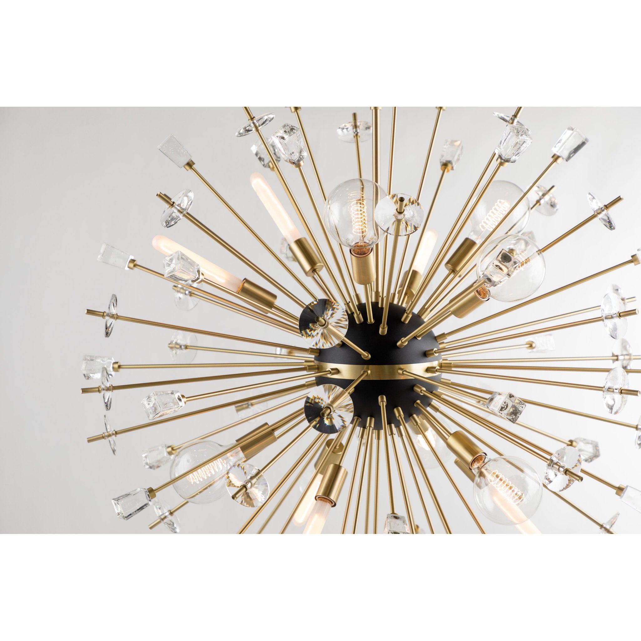Liberty 12-Light Chandelier in Aged Brass 46L x 46W x 46H